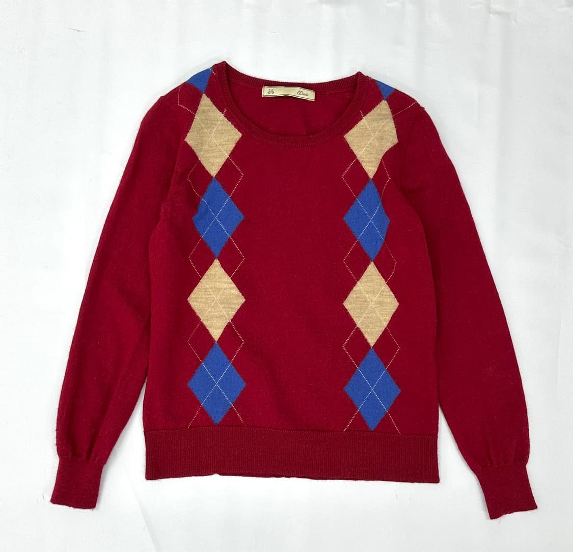 ♥️프레피룩 아가일 코디세트 ♥️ 미디스커트 니트 교복 캐캐체 일본 상품이미지3