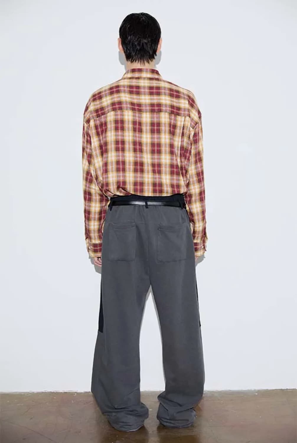 오디너리피플 레드 브라운 체크 셔츠 상품이미지3