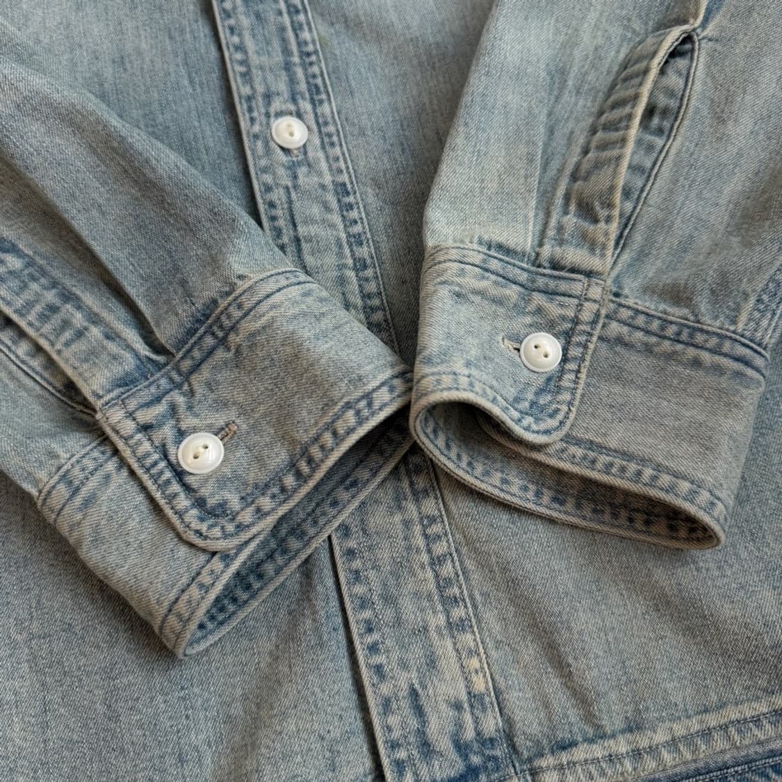 RRL 더블알엘 XXL 투포켓 빅사이즈 워크 데님셔츠 상품이미지4