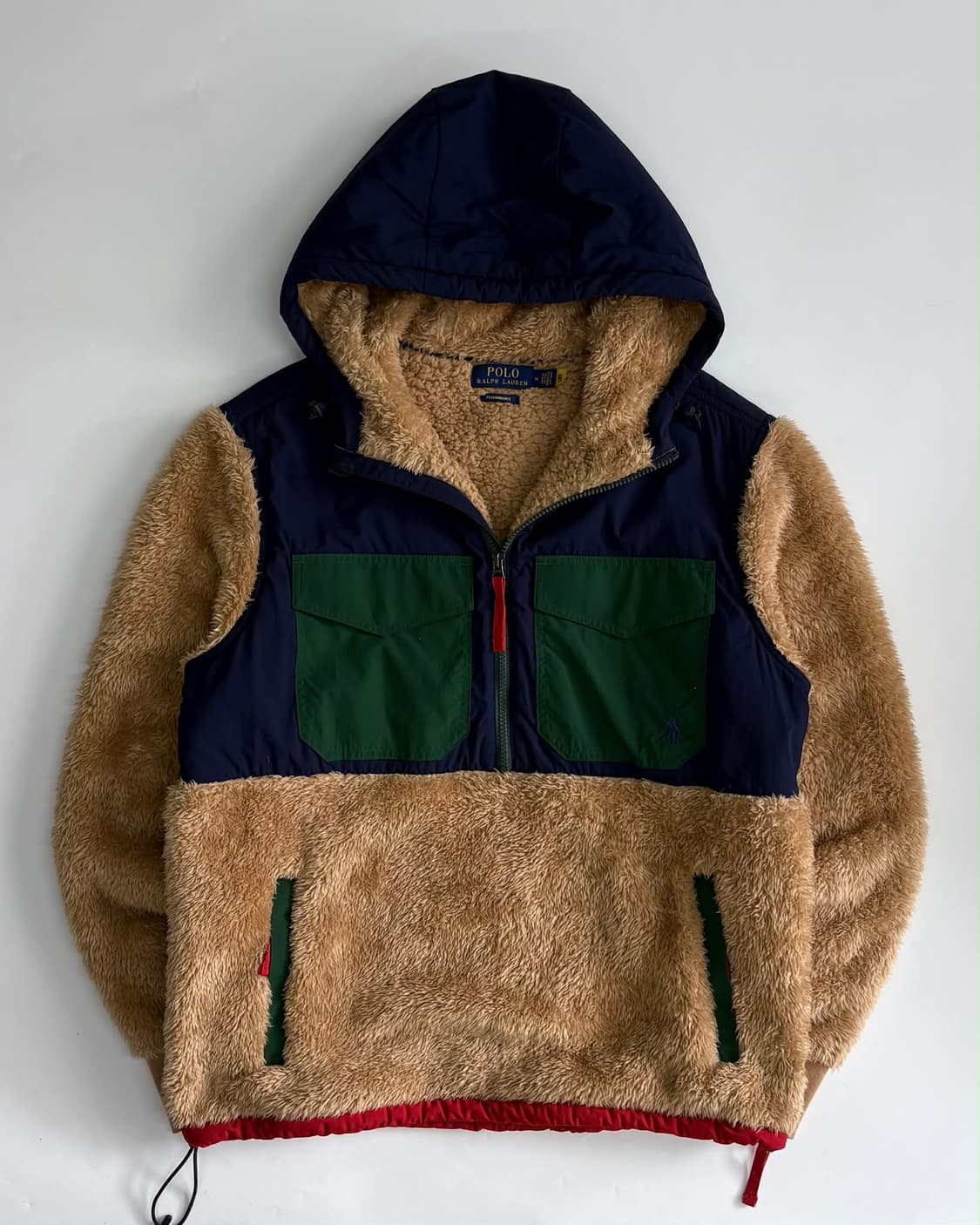 [M] 폴로 랄프로렌 하이브리드 쉐르파 후드티 하프 집업 상품이미지1