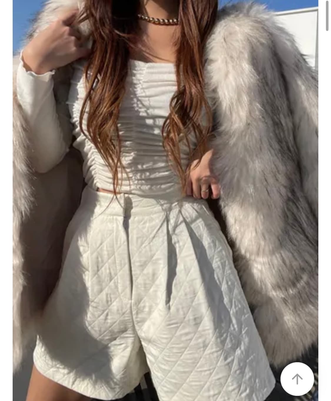 퀄팅 패딩 뒷밴딩 숏팬츠 상품이미지4