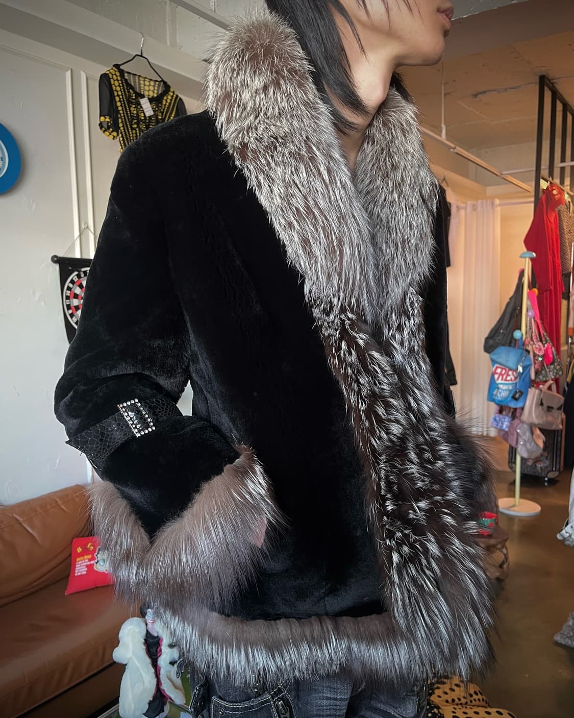 90s Bernini Italian Beaver & Fox Fur JK 상품이미지2