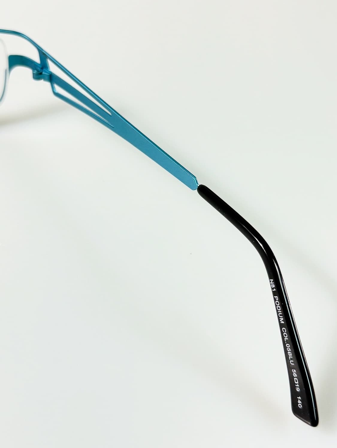 프랑스제 NINO EYEWEAR 블랙블루 메탈릭 스퀘어 빈티지 안경 상품이미지7