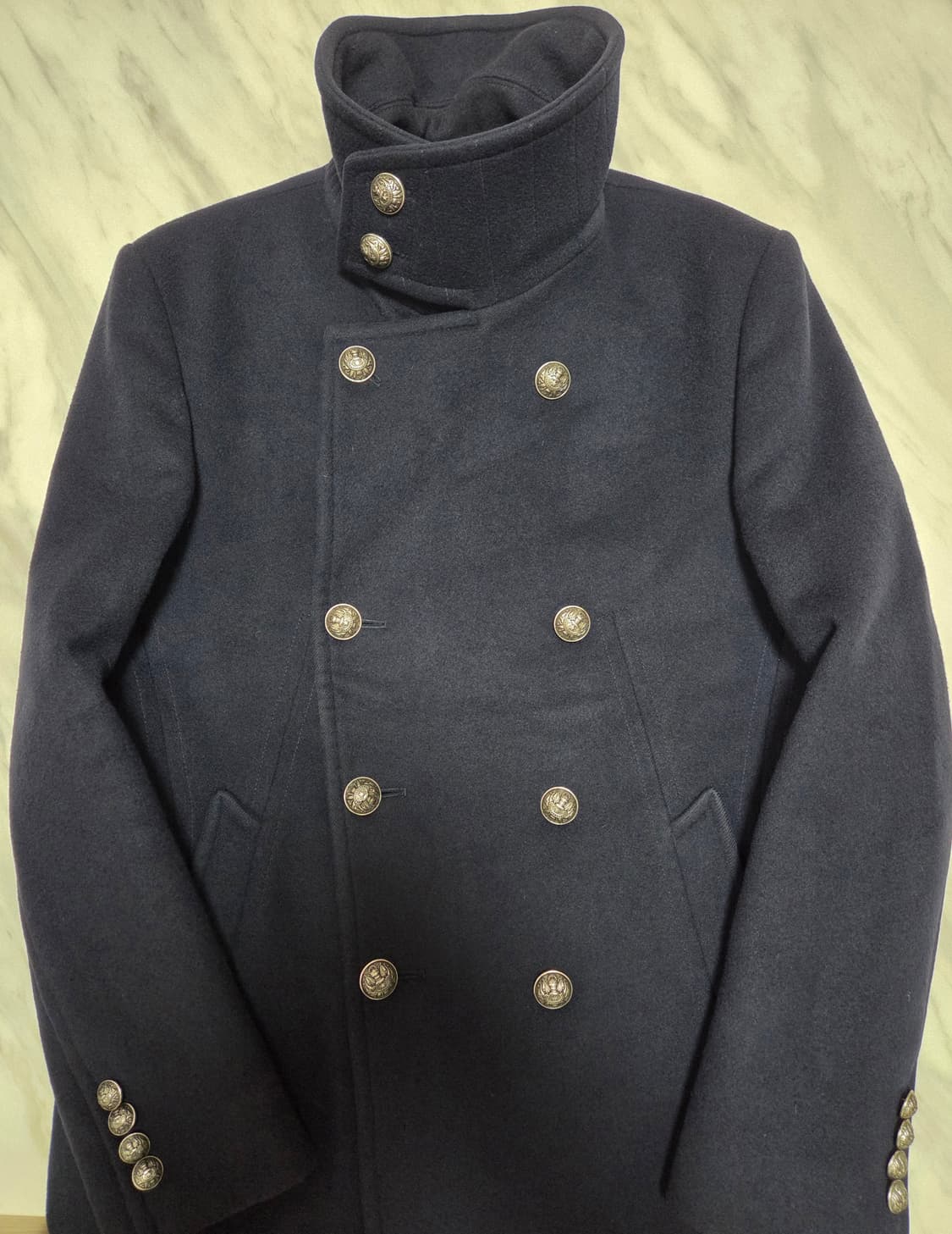 타임옴므 하이넥 하프 코트 상품이미지4