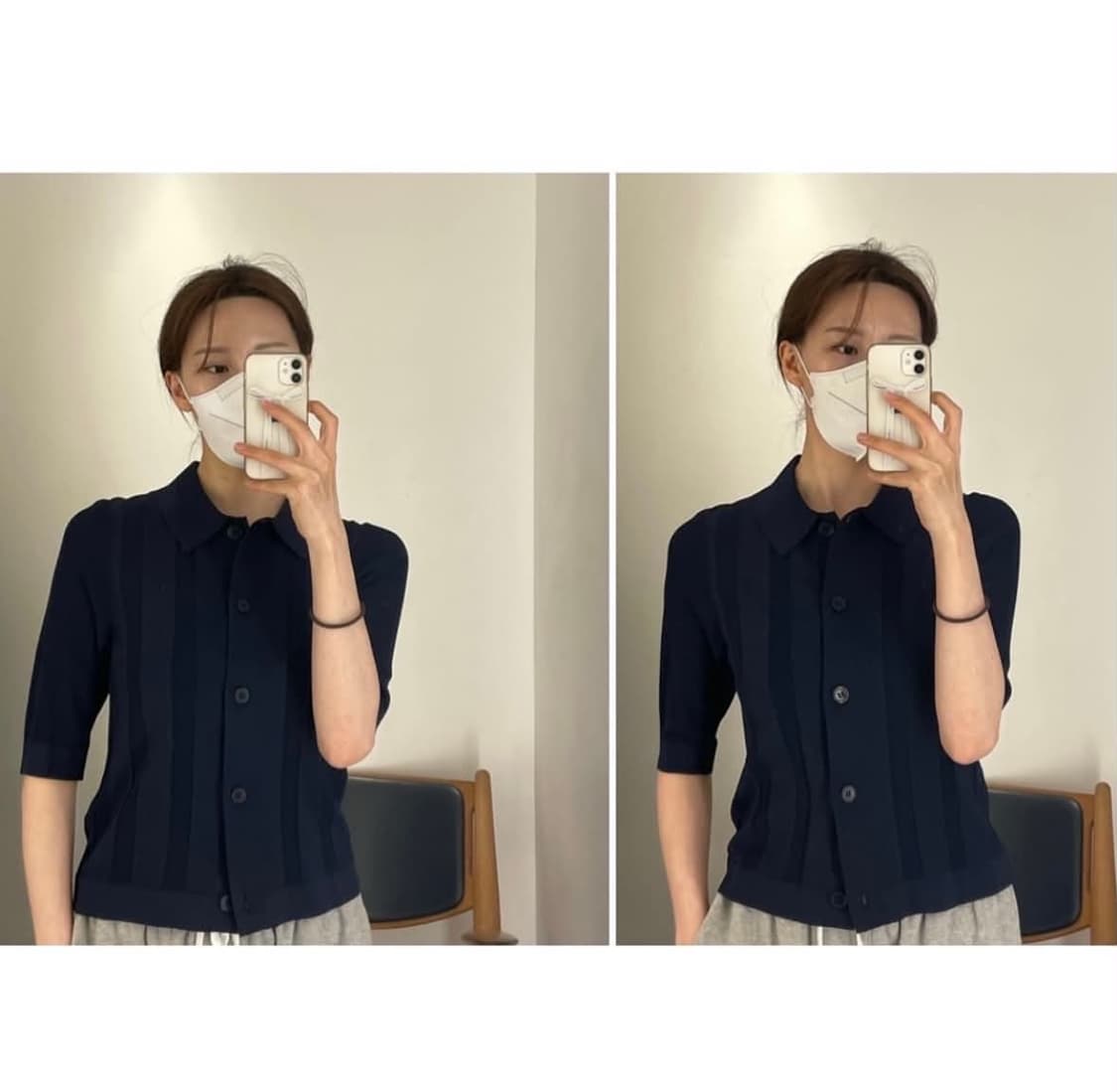 [M] 새상품 Cos 코스 숏 슬리브 반팔 가디건 김나영 착용 상품이미지4