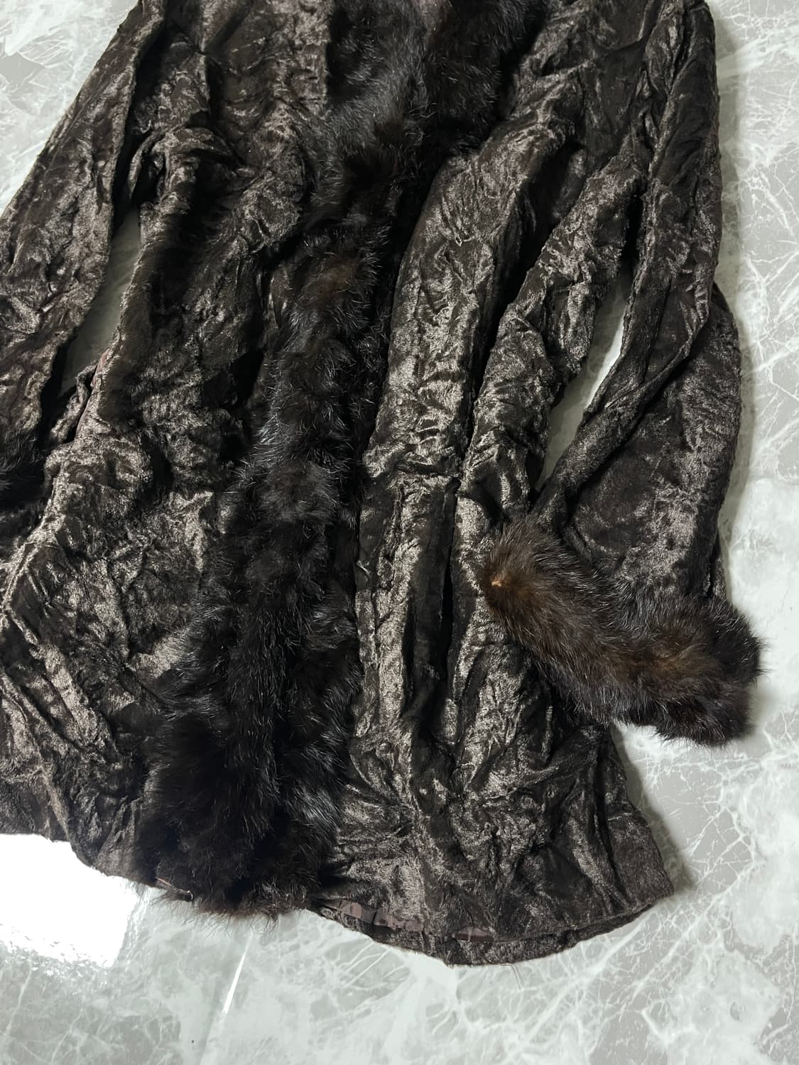 (Japanese vintage)fur velvet jacket 상품이미지4
