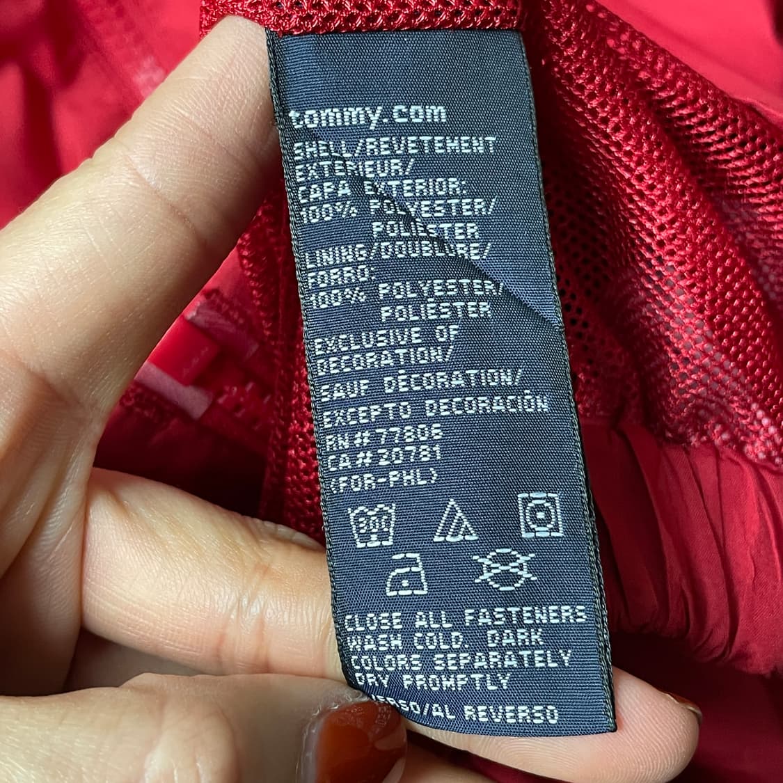 TOMMY HILFIGER 토미힐피거 빈티지 레드 바람막이 A00505 상품이미지10