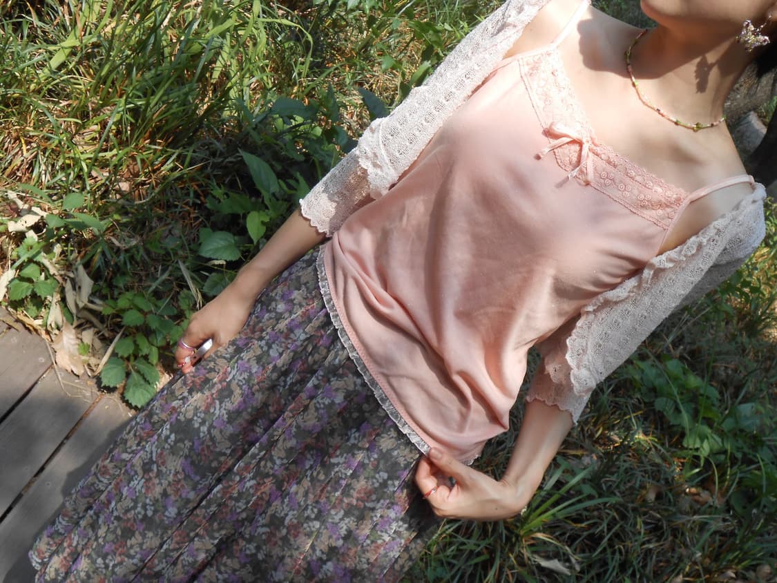 핑크 펀칭 레이스 가디건 상품이미지2