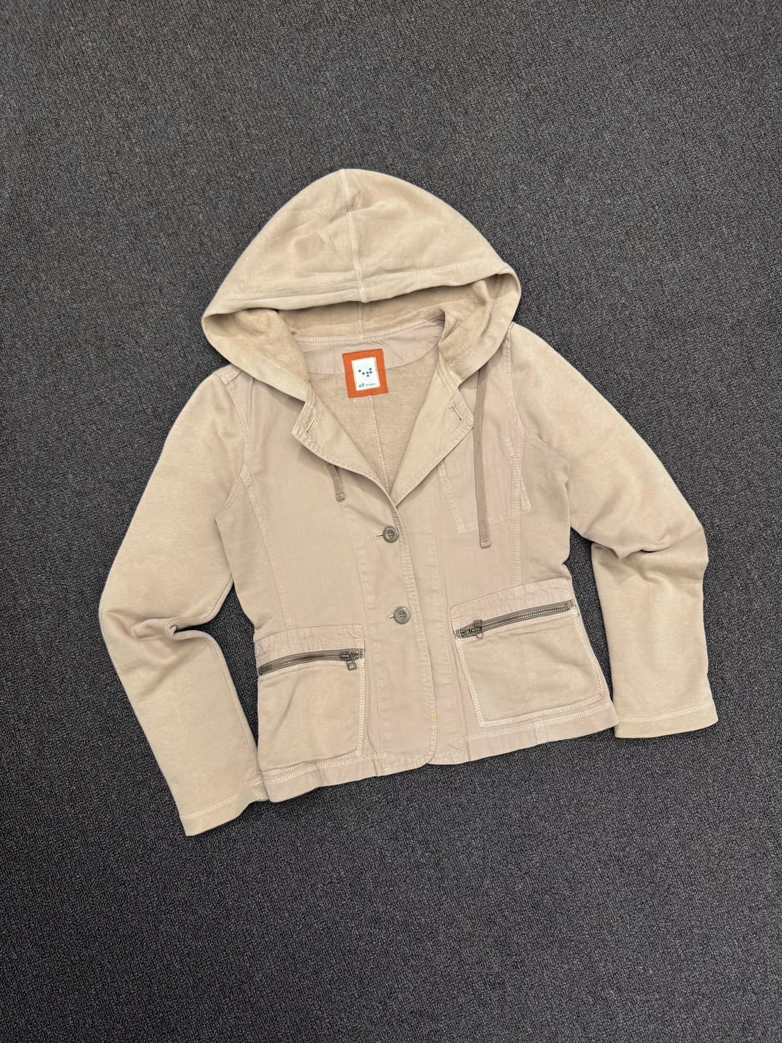 S)ET Boite 빈티지 여성 베이지 후드 자켓 상품이미지1