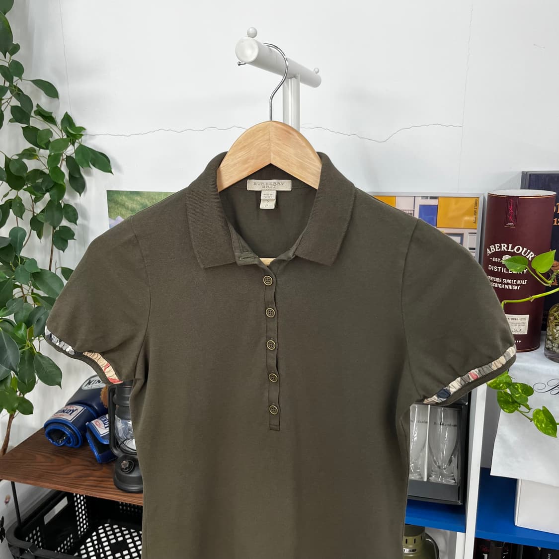 버버리 우먼 반팔 카라 티셔츠 S 상품이미지2