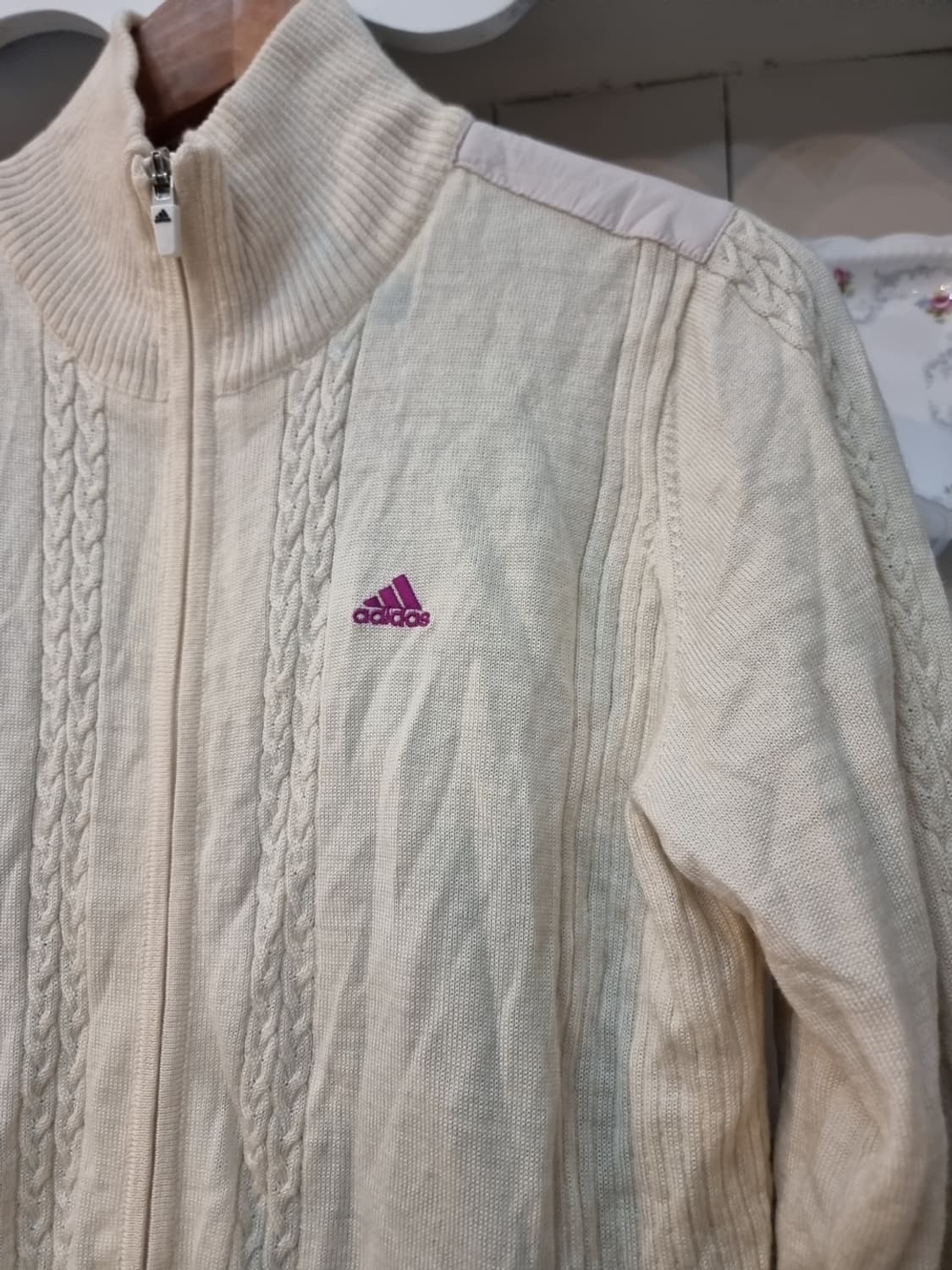 Adidas(아디다스) 투지퍼 케이블 니트 집업 상품이미지3