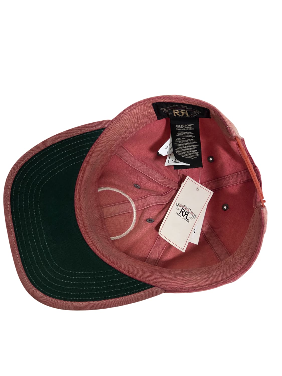 RRL 윙 로고 가먼트 다이드 볼캡 핑크 상품이미지4