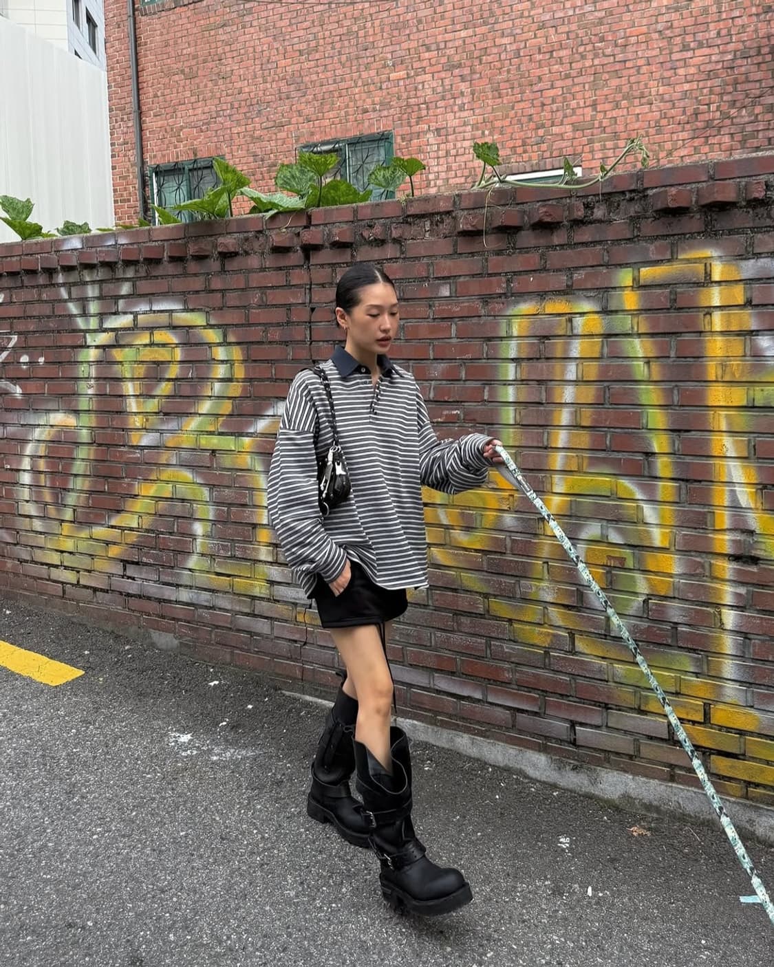 ORDES 오데스 헤일리 버튼 PK 티셔츠 (그레이) 미착용 상품이미지2