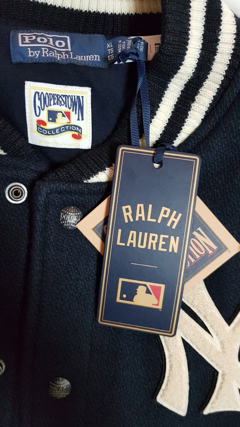 [L,XL] 폴로 x MLB 24FW 뉴욕 양키스 바시티 울 자켓 팝니다 상품이미지6