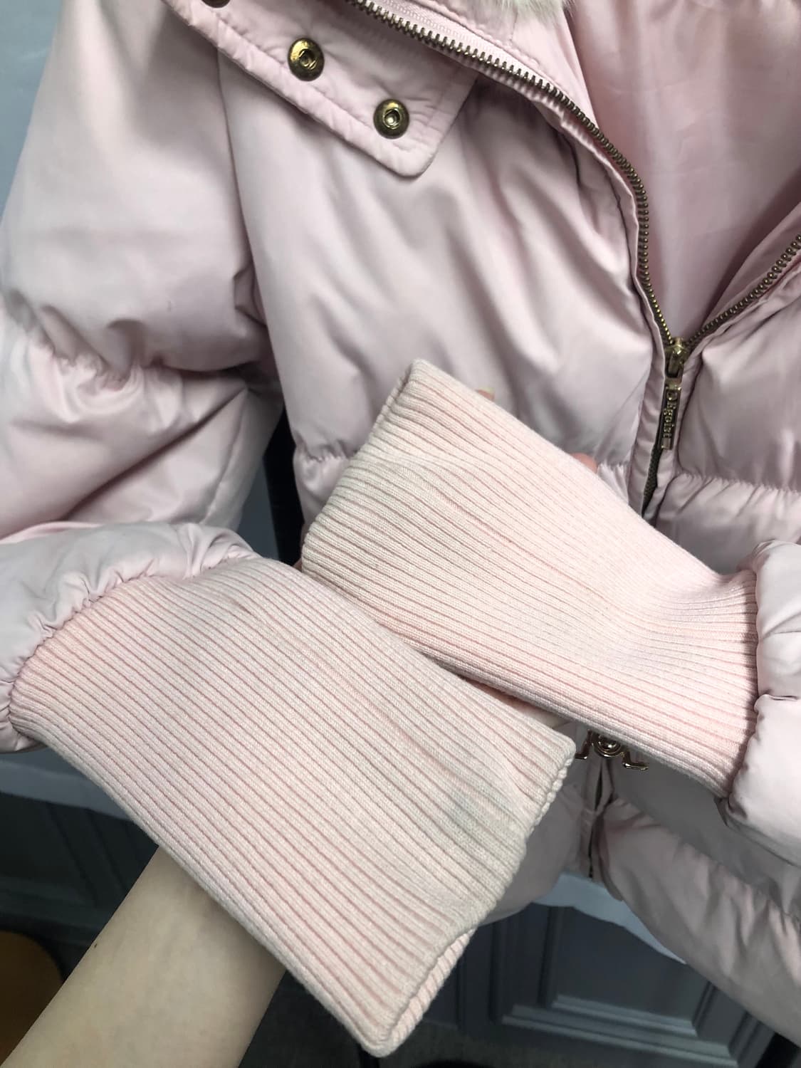 에고이스트 벨트패딩 핑크 벨티드 덕다운 패딩 상품이미지7