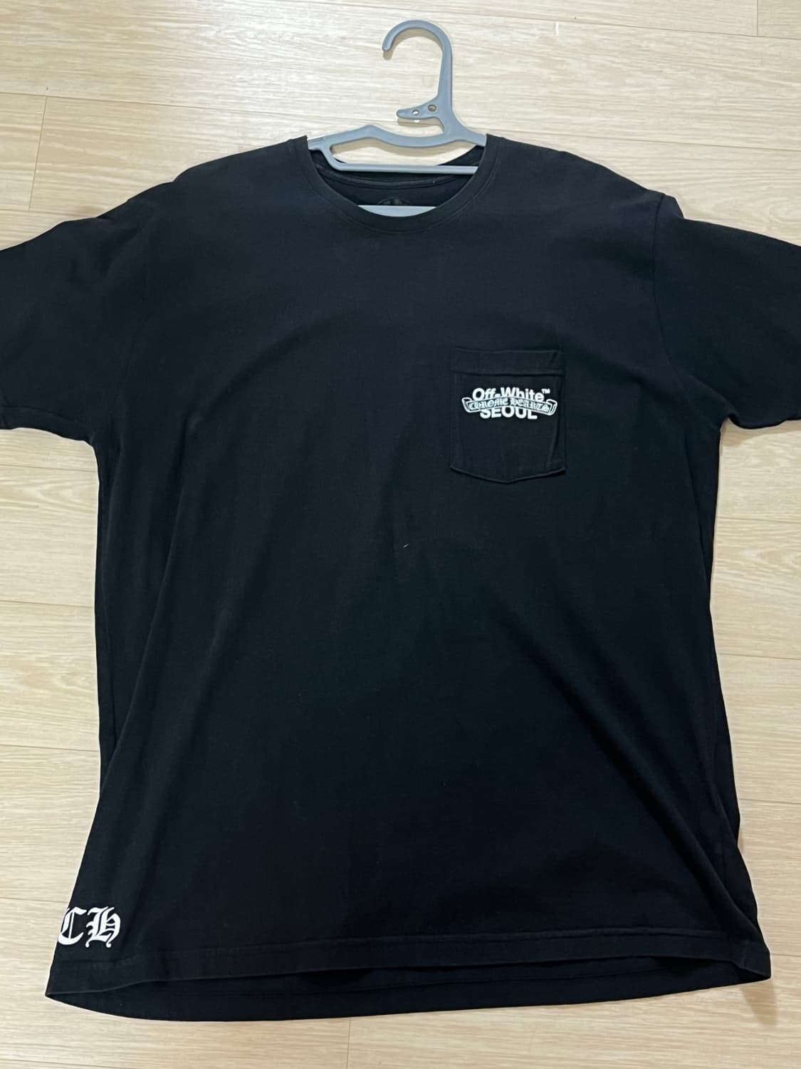 크롬하츠 오프화이트 서울 반팔 티셔츠 블랙 상품이미지1