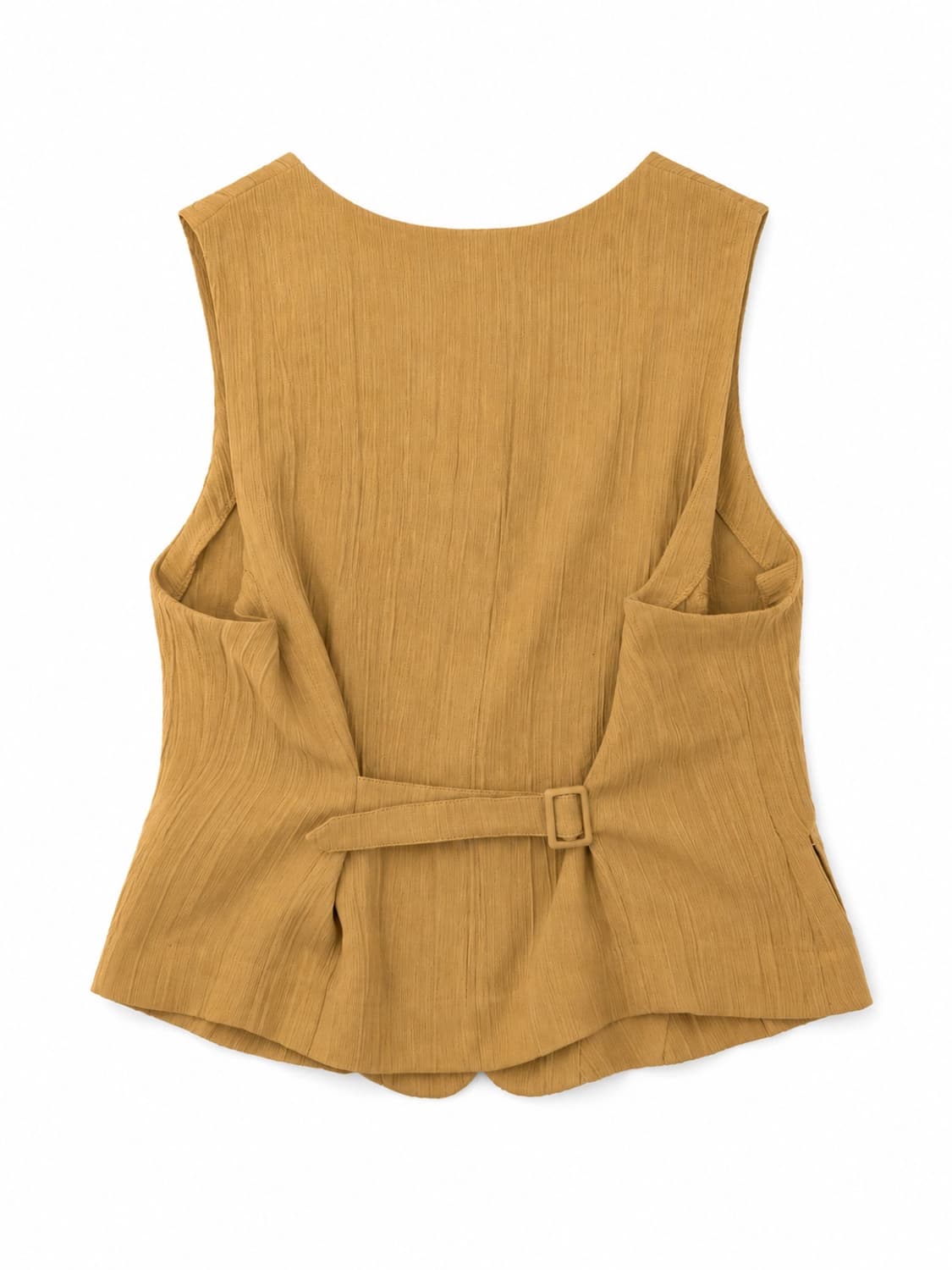 Mustard Bamboo  Linen Vest Vest 상품이미지5