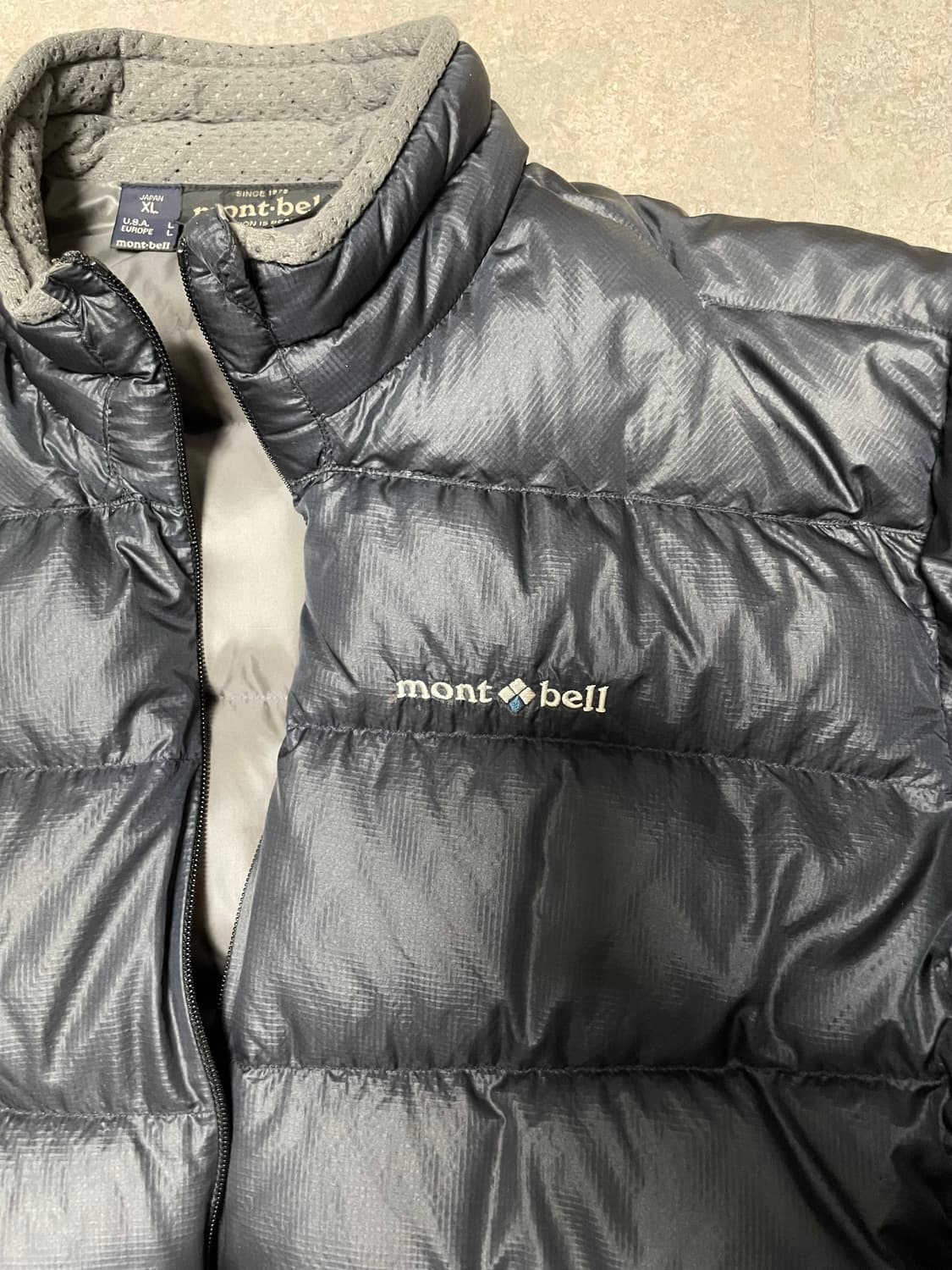 빈티지 몽벨 라이트 알파인 구스 다운 패딩 자켓 블랙 상품이미지3