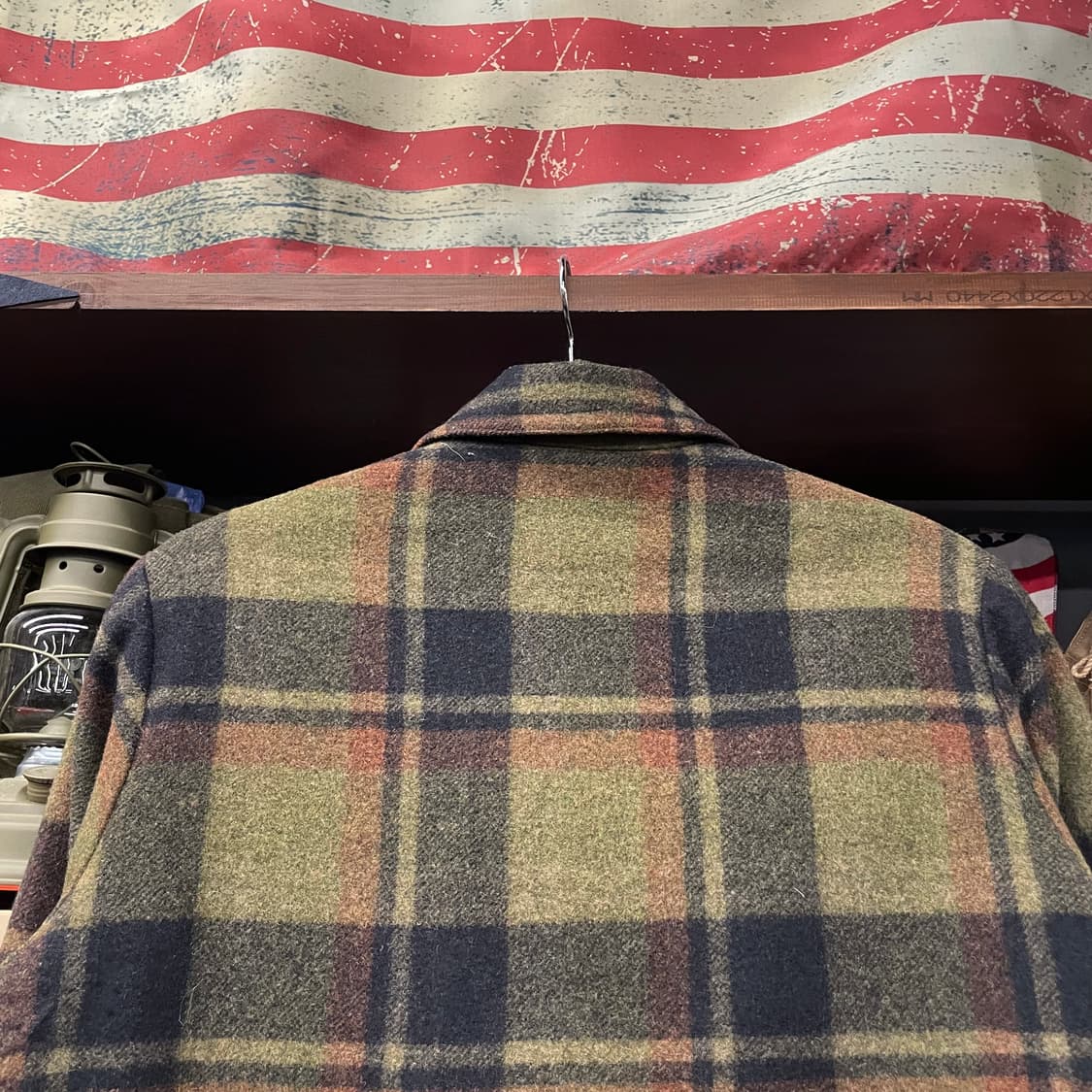 80s 맥그리거 울 바시티 체크 스포츠 코트 자켓 상품이미지4