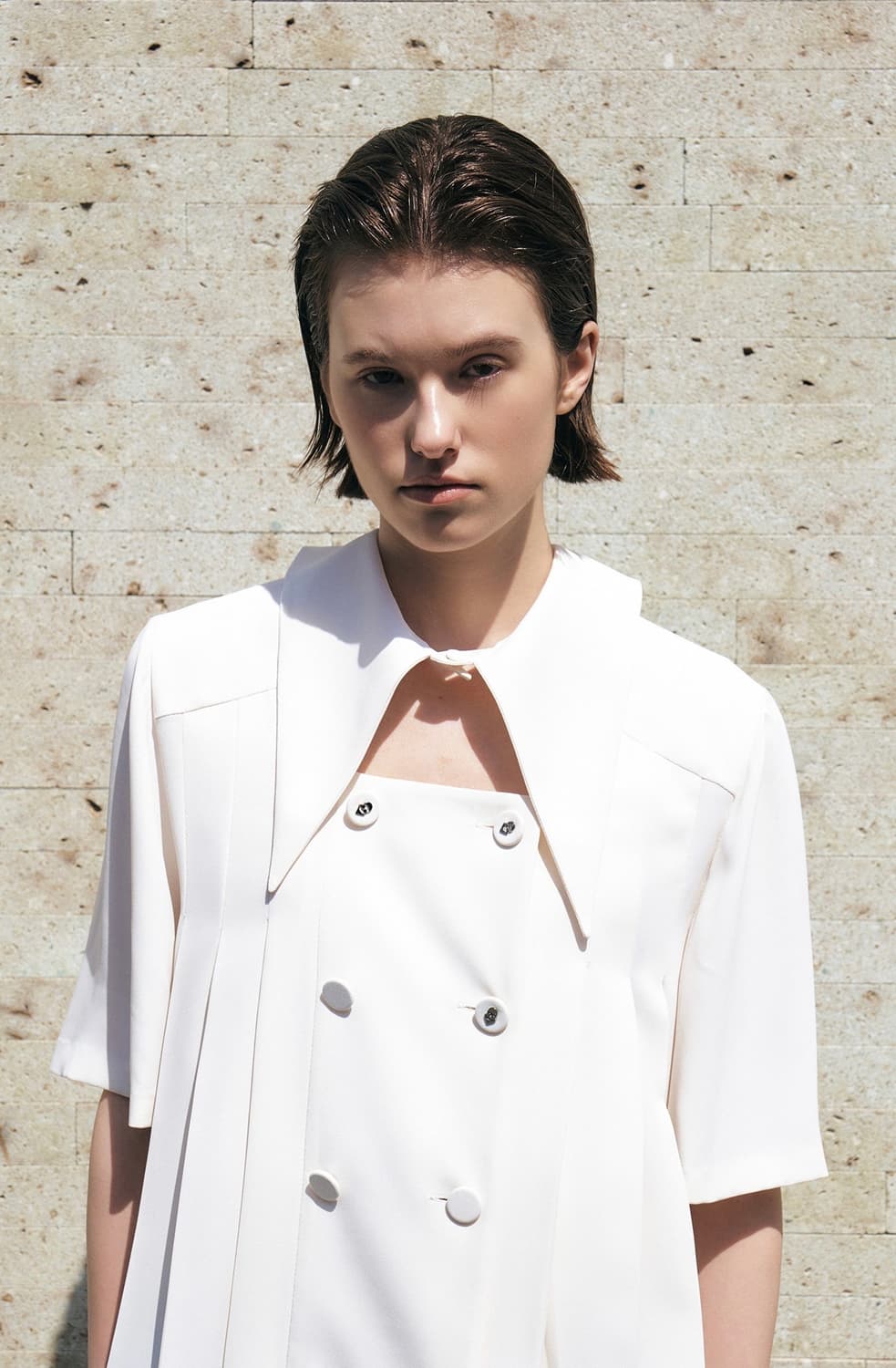 [새 상품] 럭키슈에뜨 세일러 칼라 더블 버튼 블라우스 상품이미지1