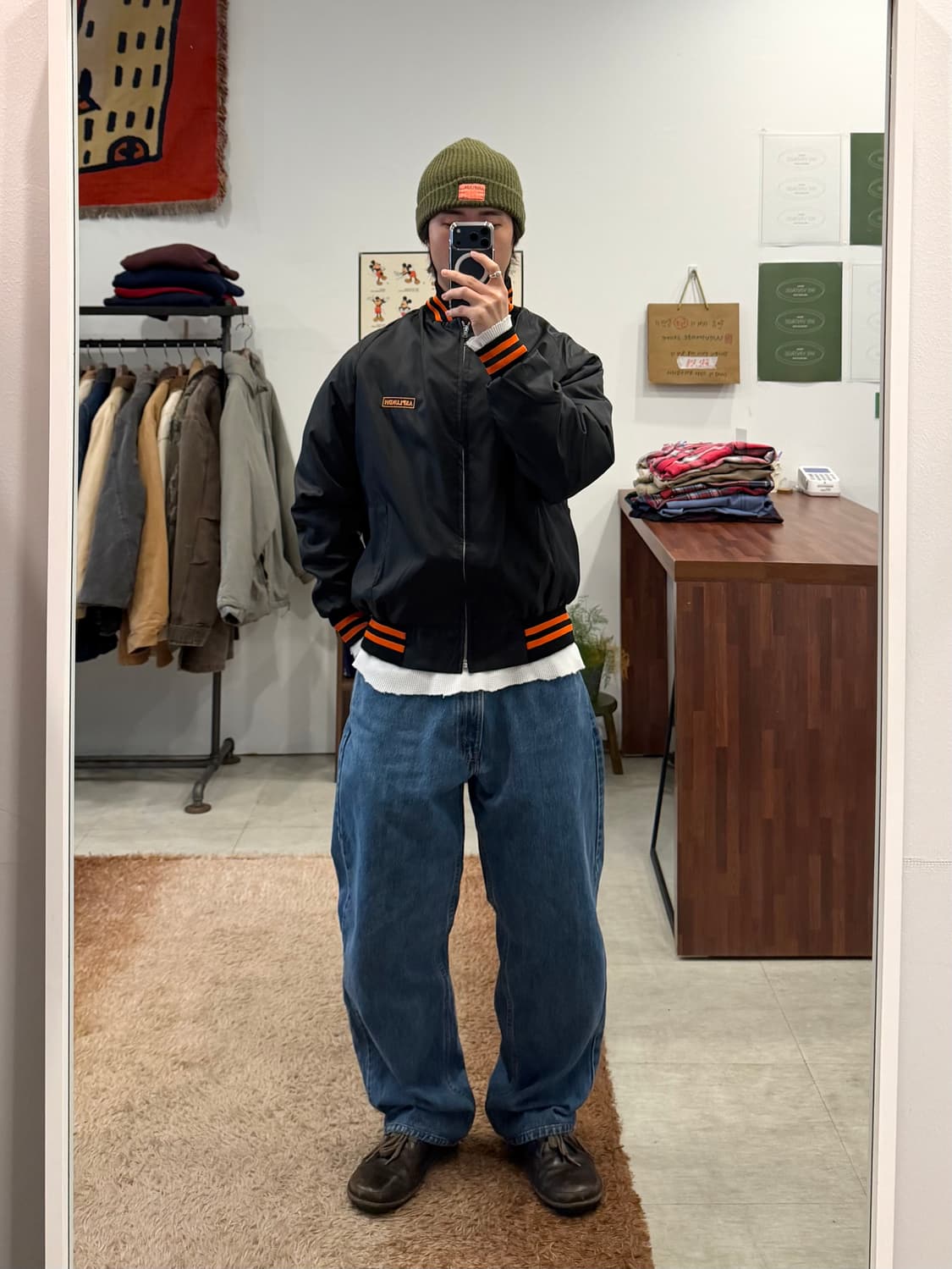 90s Wind Jammer 빈티지 스타디움 새틴 자켓 (USA)  상품이미지2