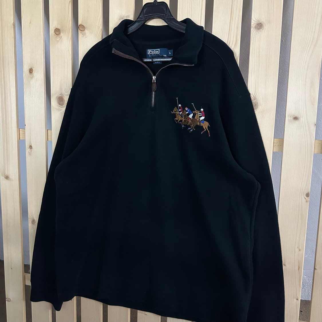 (L) 폴로 랄프로렌 포니 반집업 코튼 니트 상품이미지2