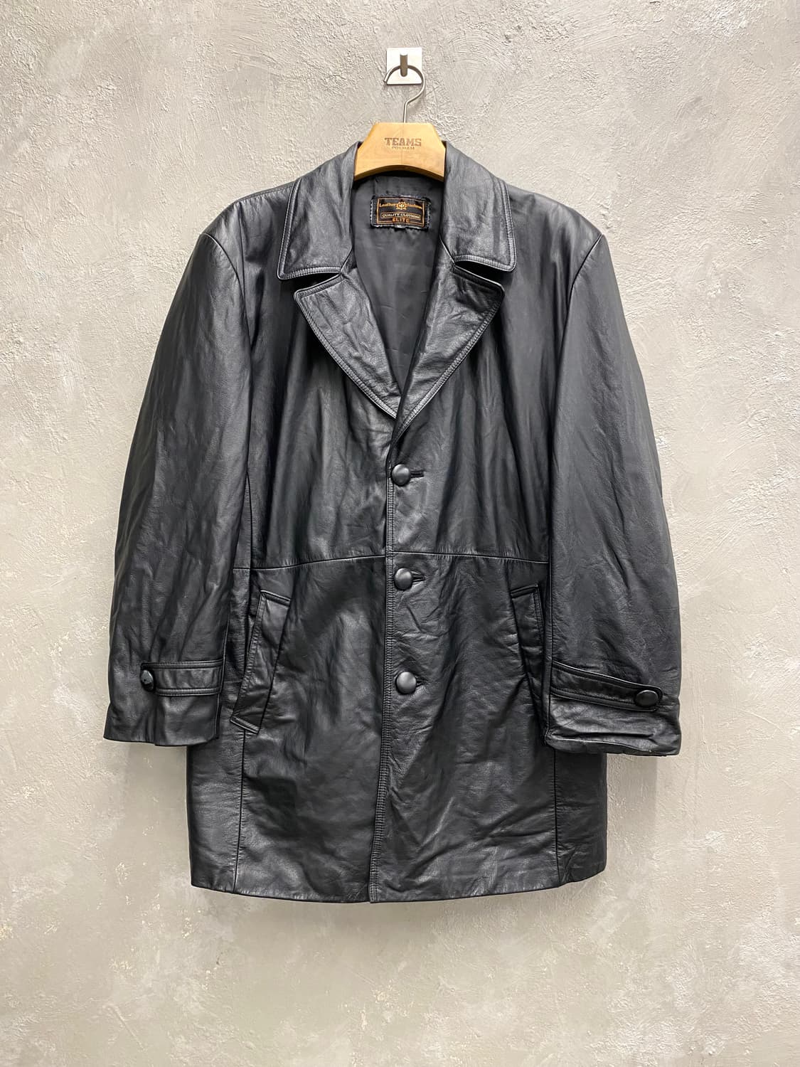 [XL] 90s Vintage 빈티지 소가죽 레더 코트 상품이미지1