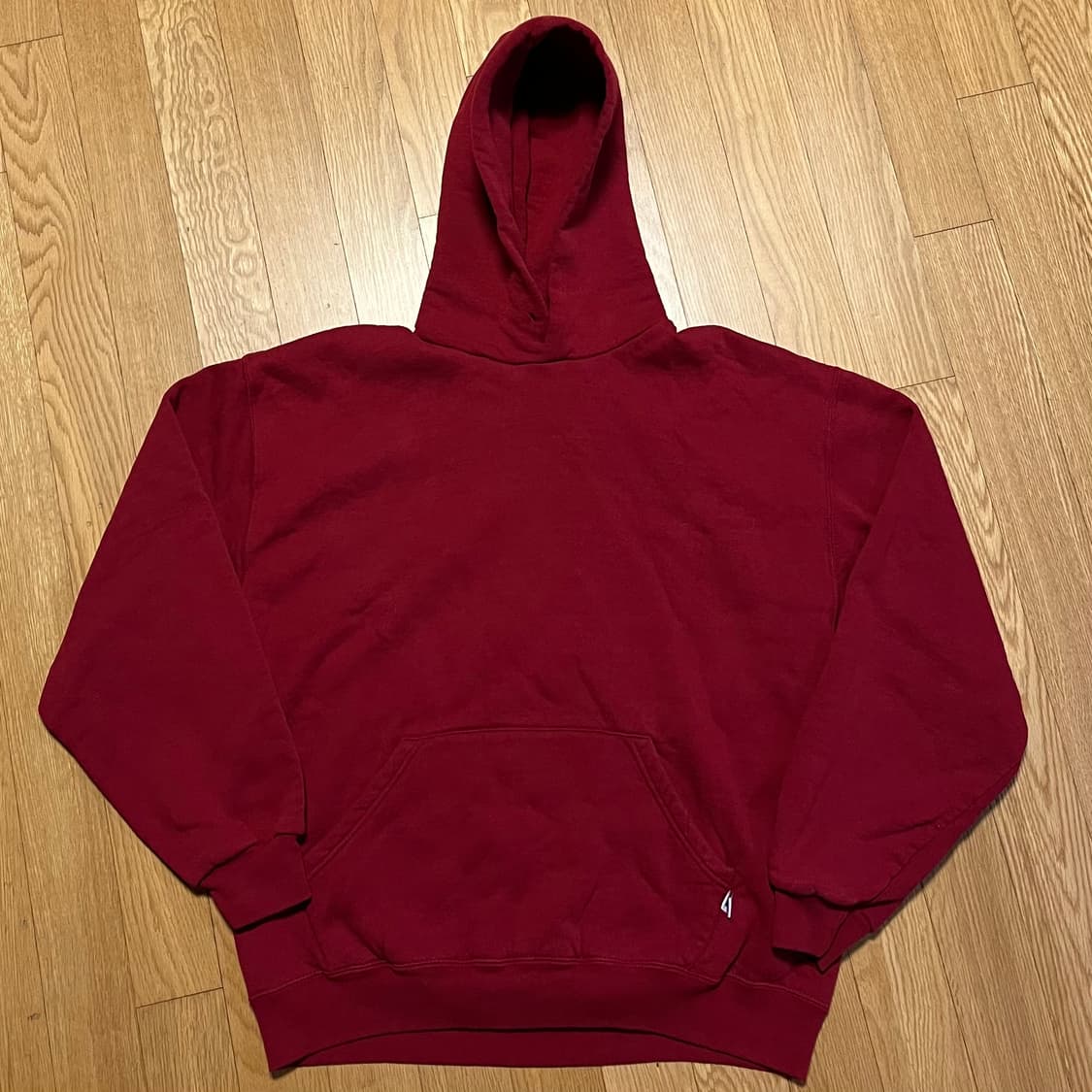 [L] 90s 빈티지 러셀 후드 레드 와인 상품이미지2