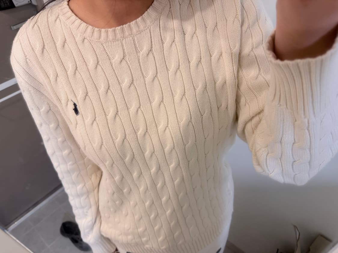 폴로 아이보리 니트 상품이미지1