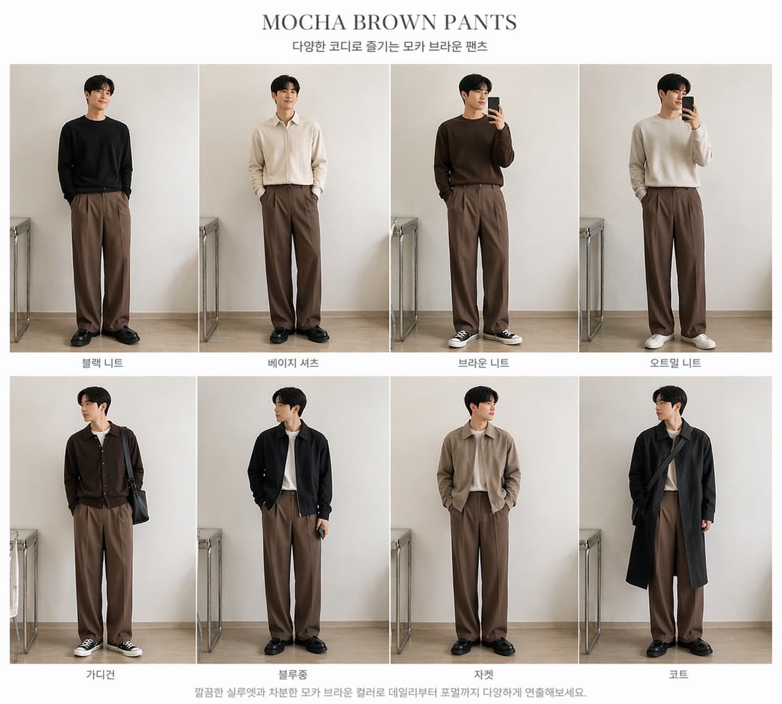 무신사 스탠다드 와이드 핀턱 슬랙스 모카브라운 (새상품급  31) 상품이미지2