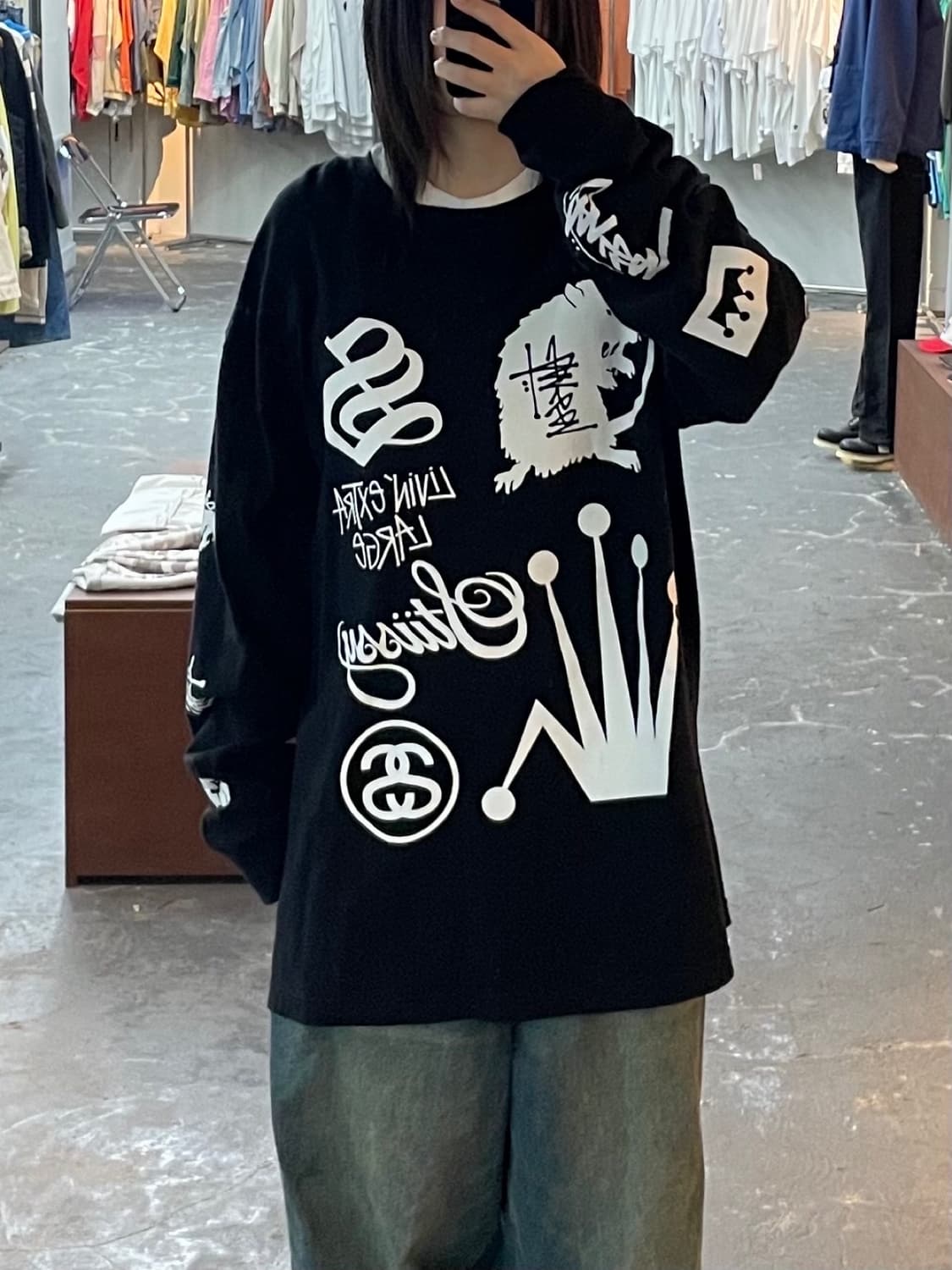 스투시 시그니처 프린팅 8볼 롱 슬리브 H1409 상품이미지1