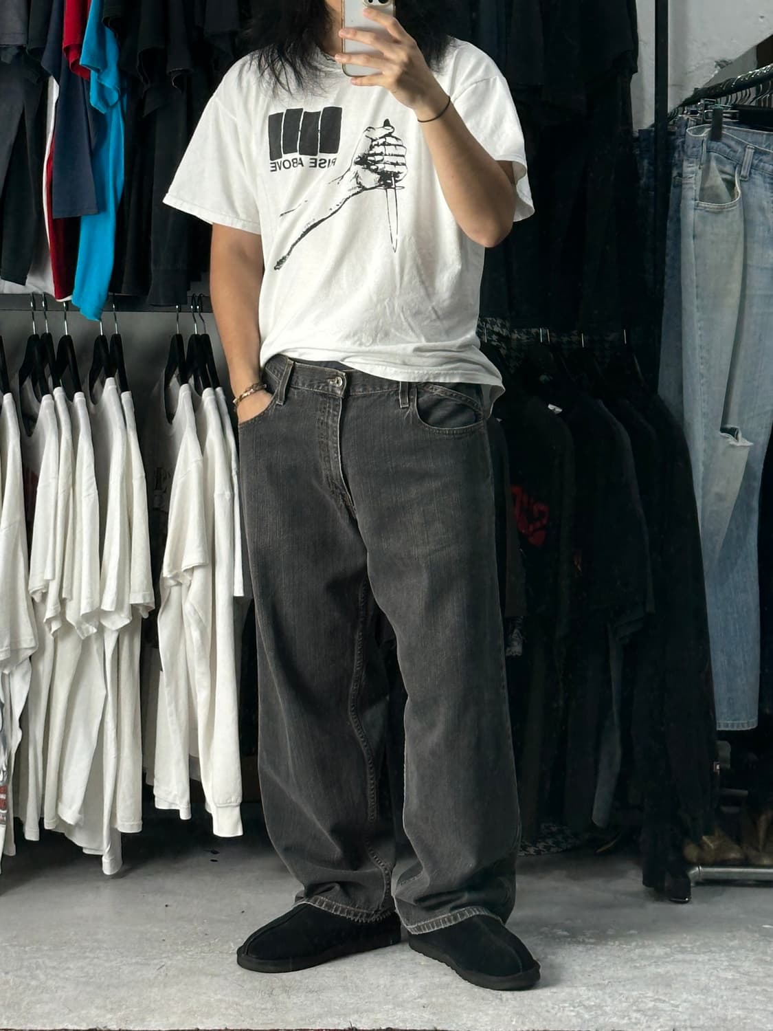 00's 리바이스 실버탭 배기 데님 팬츠 리바이스 흑청 상품이미지2