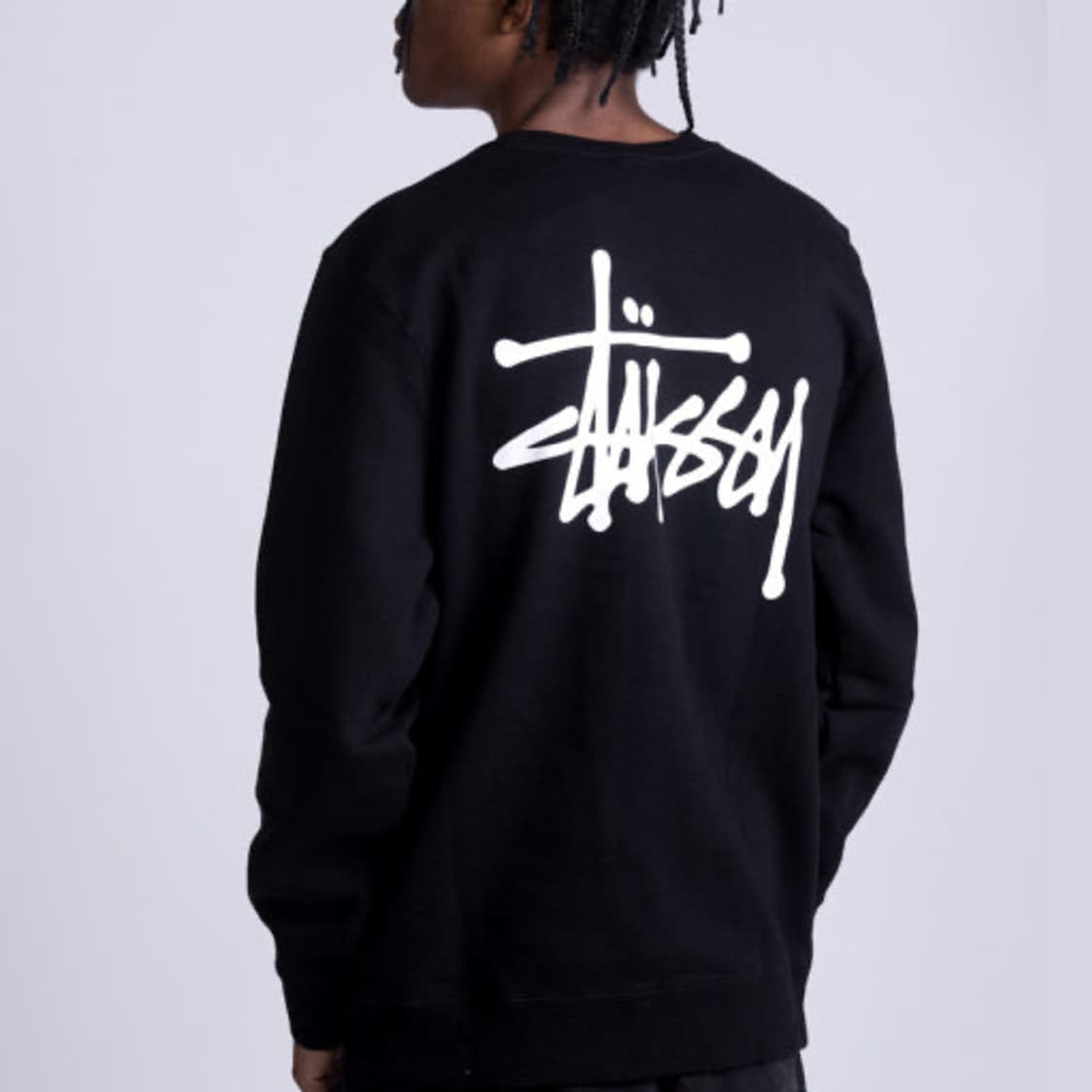 스투시 베이직크루넥맨투맨 M 블랙 상품이미지1