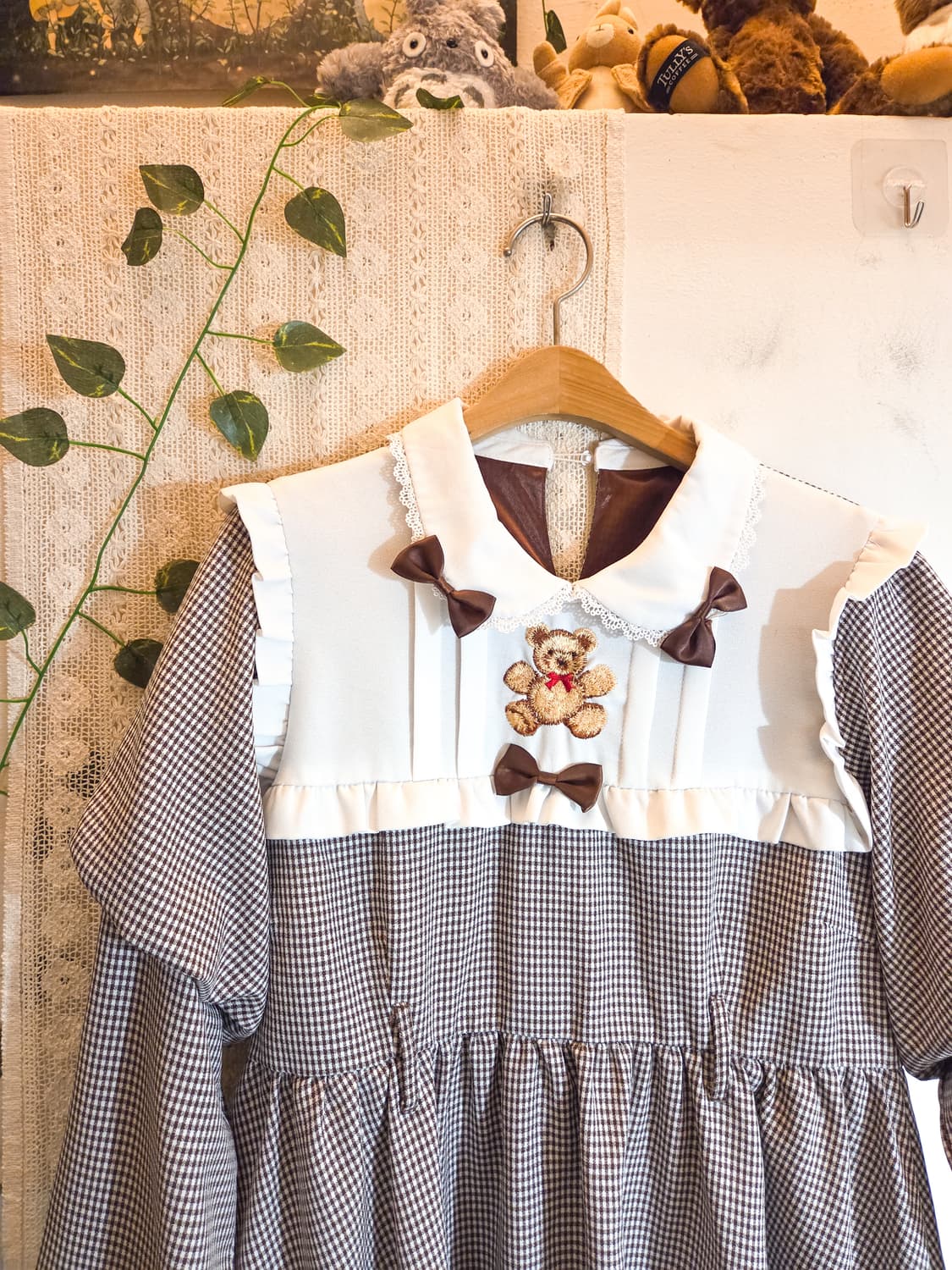 Deary 곰돌이 리본 원피스 [빅사이즈] 상품이미지2