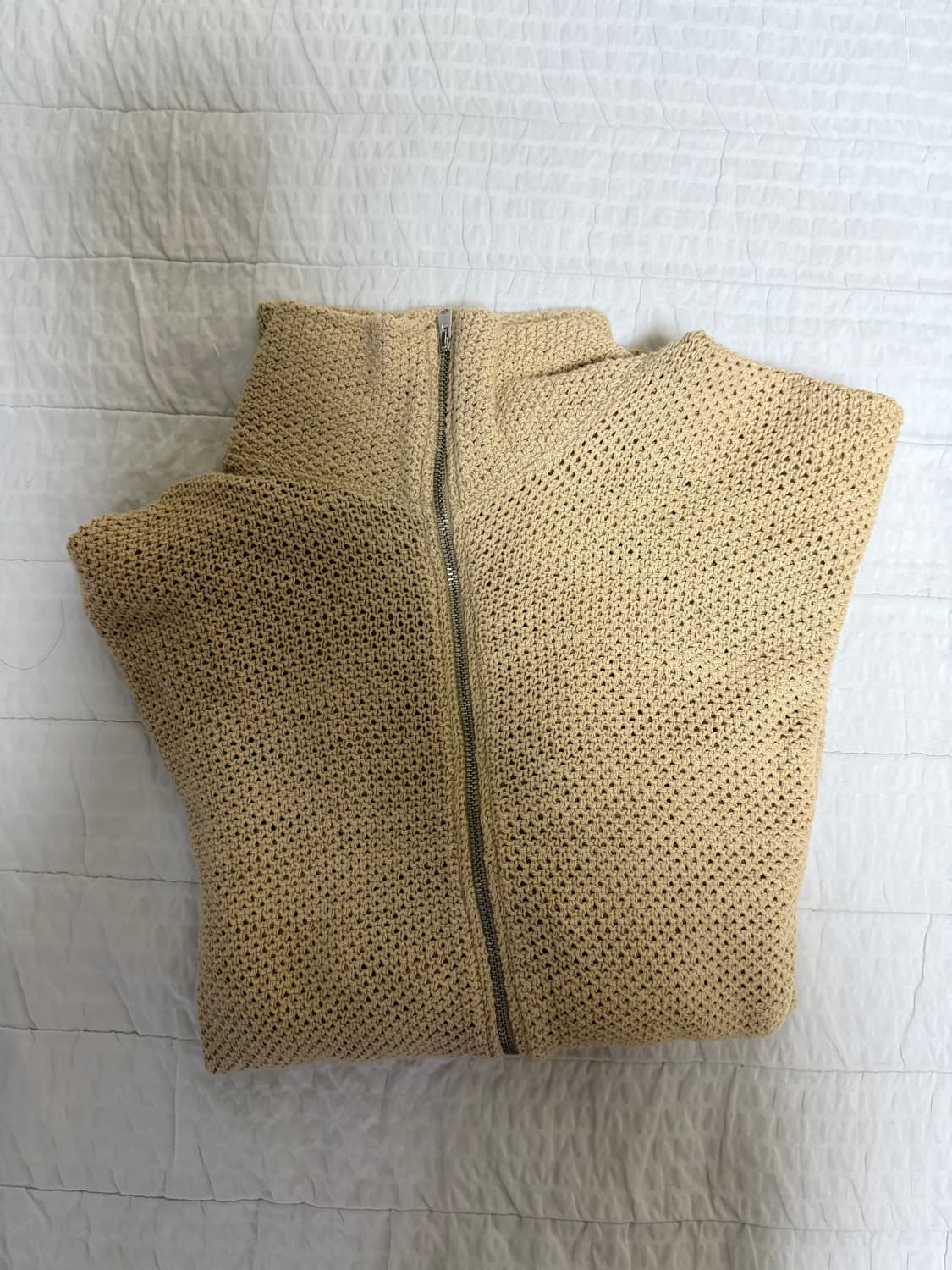 [46] 아워레가시 슈렁큰 집업 베이지 상품이미지3