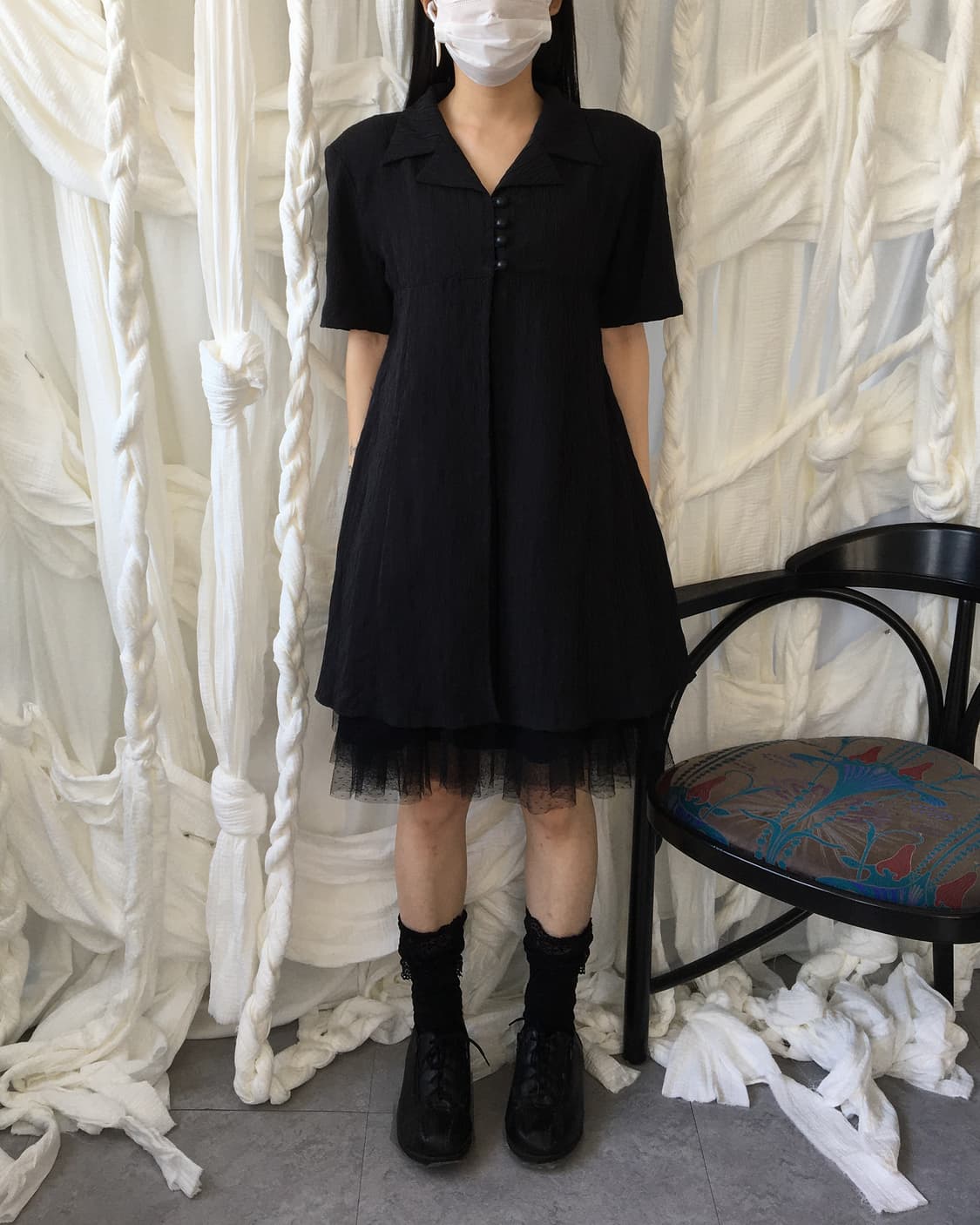 Pleats line point long jacket 상품이미지10