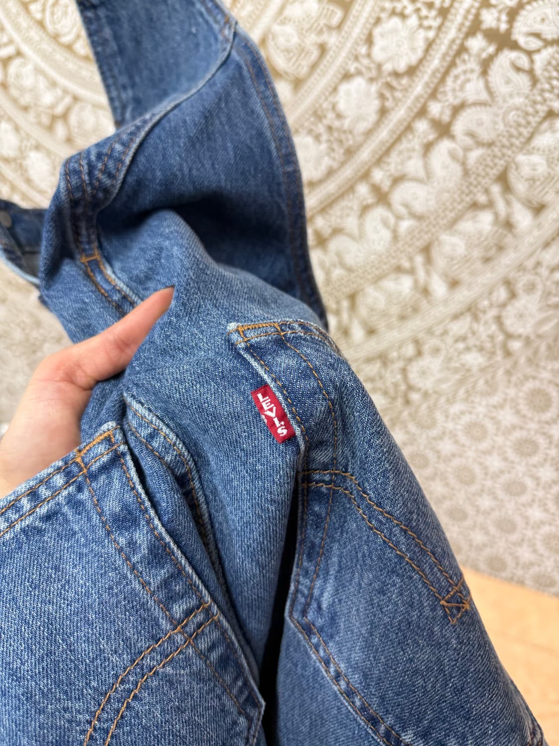 리바이스 여성 데님 멜빵 청바지 (Z1100) 상품이미지6