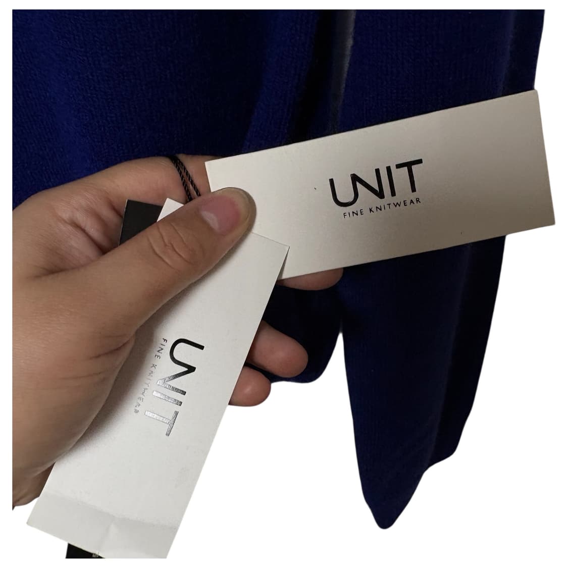 새상품 캐시미어 100% 네이비 터틀넥 목폴라 니트 상품이미지4