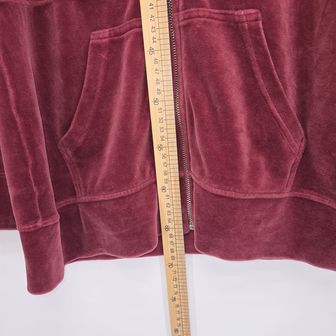 쥬시 꾸뛰르 벨벳 후드 집업 버건디 상품이미지10