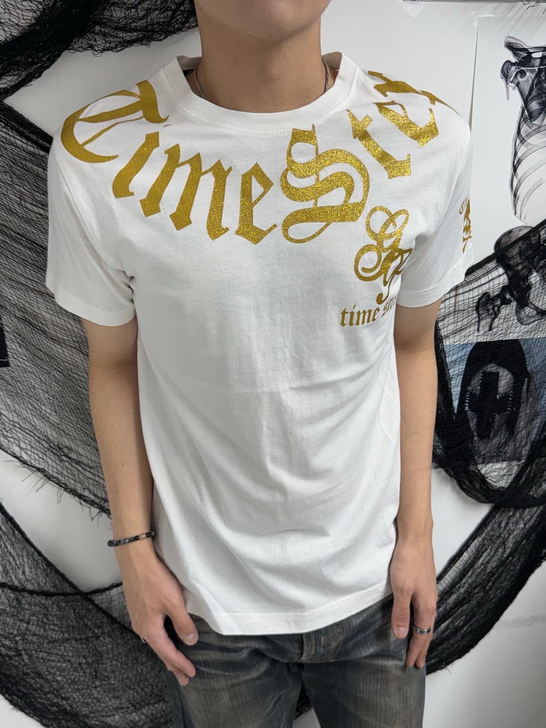 00s punk mood lettering halfsleeve  Pric 상품이미지5