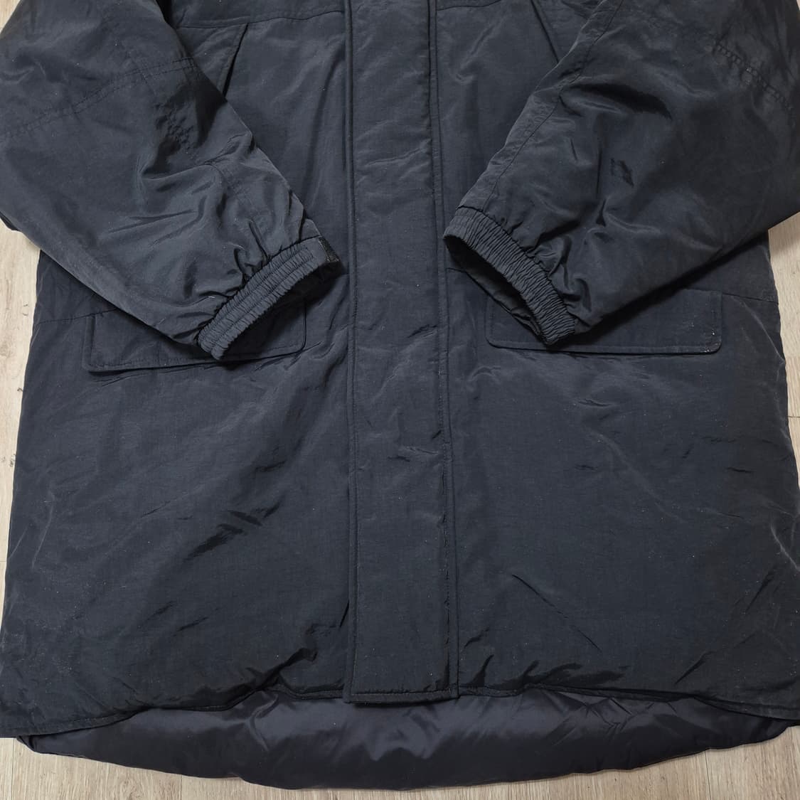 와릿이즌 헤비다운 후드 하프 패딩 점퍼 L(100) 상품이미지3