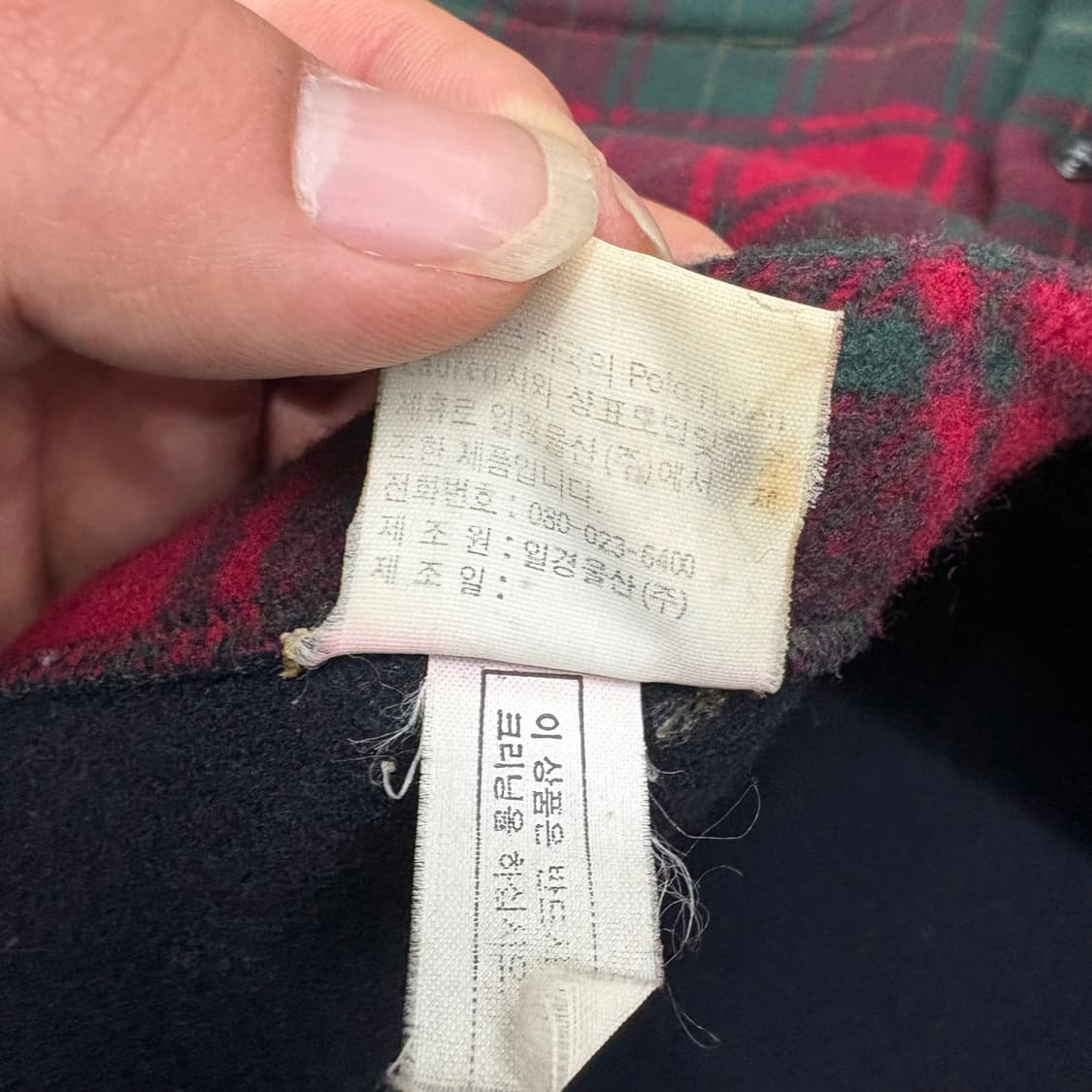 (105)90s polo플란넬체크셔츠 상품이미지6