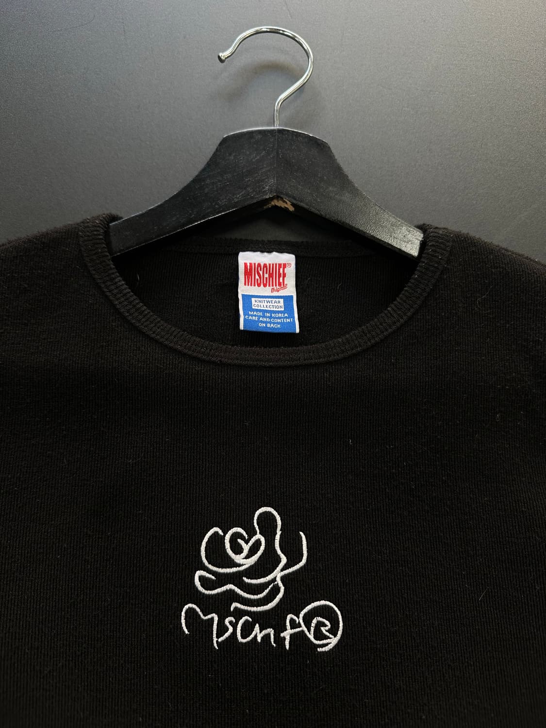 미스치프 블랙플라워 슬림니트 상품이미지6