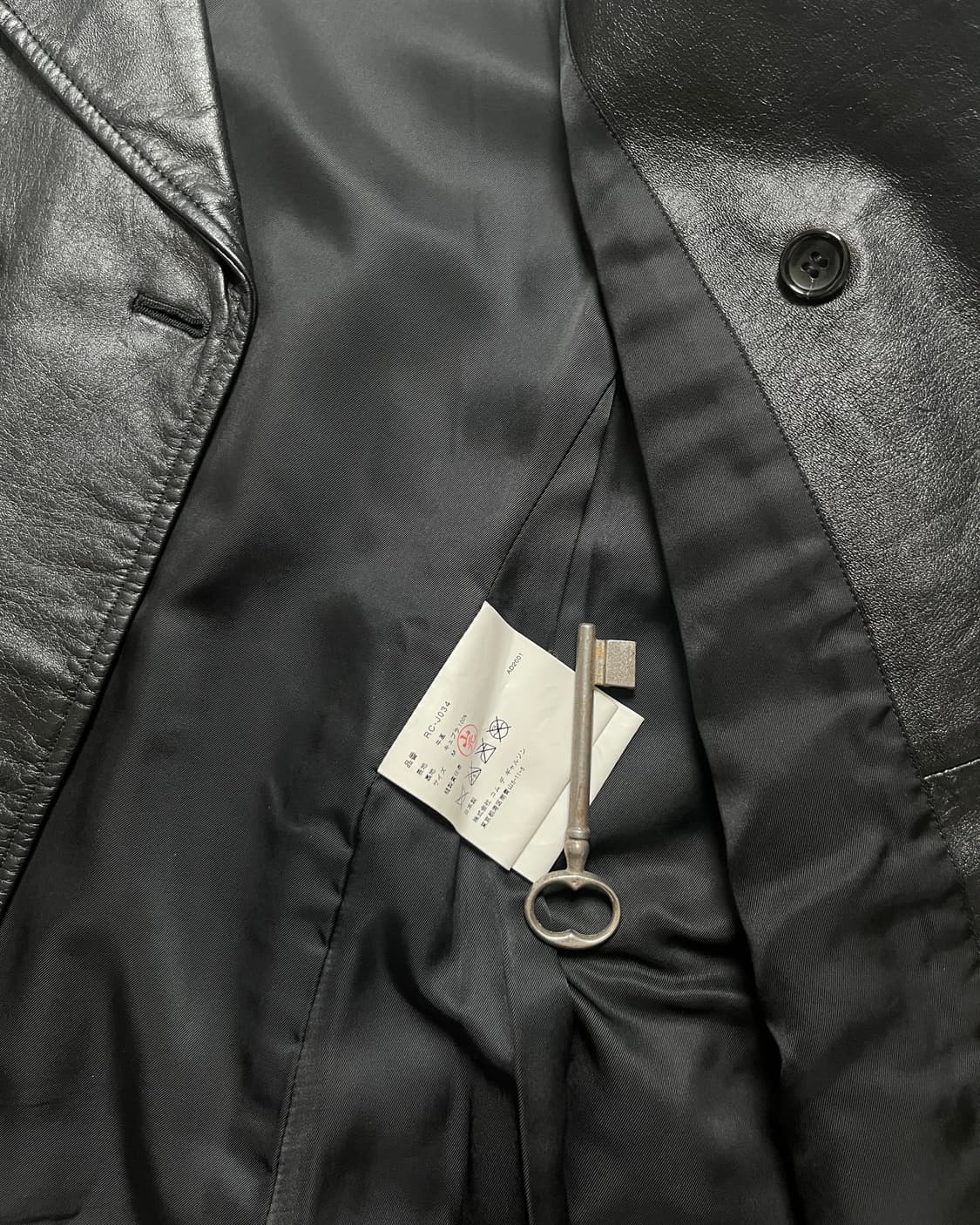 꼼데가르송 레더 더블 숏코트 comme des garcons 양가죽 상품이미지7