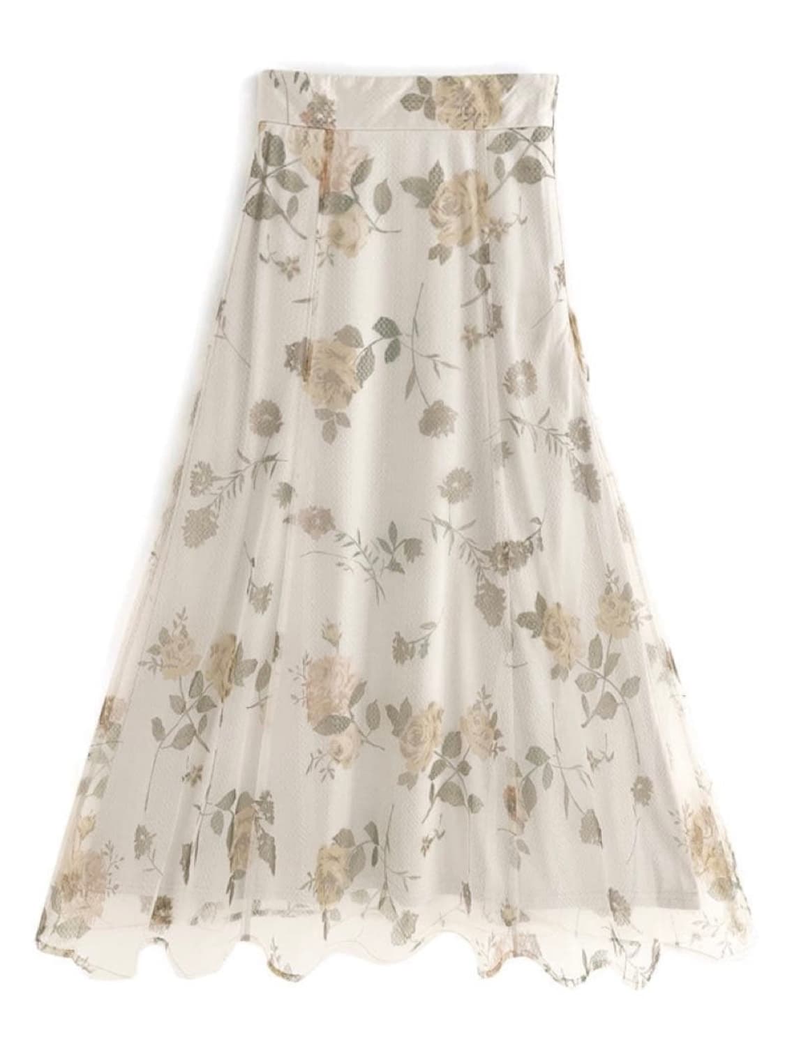 grl 그레일 플라워 튤 스커트 플레어 스커트 /스나계히메카지모리걸양산형 상품이미지2