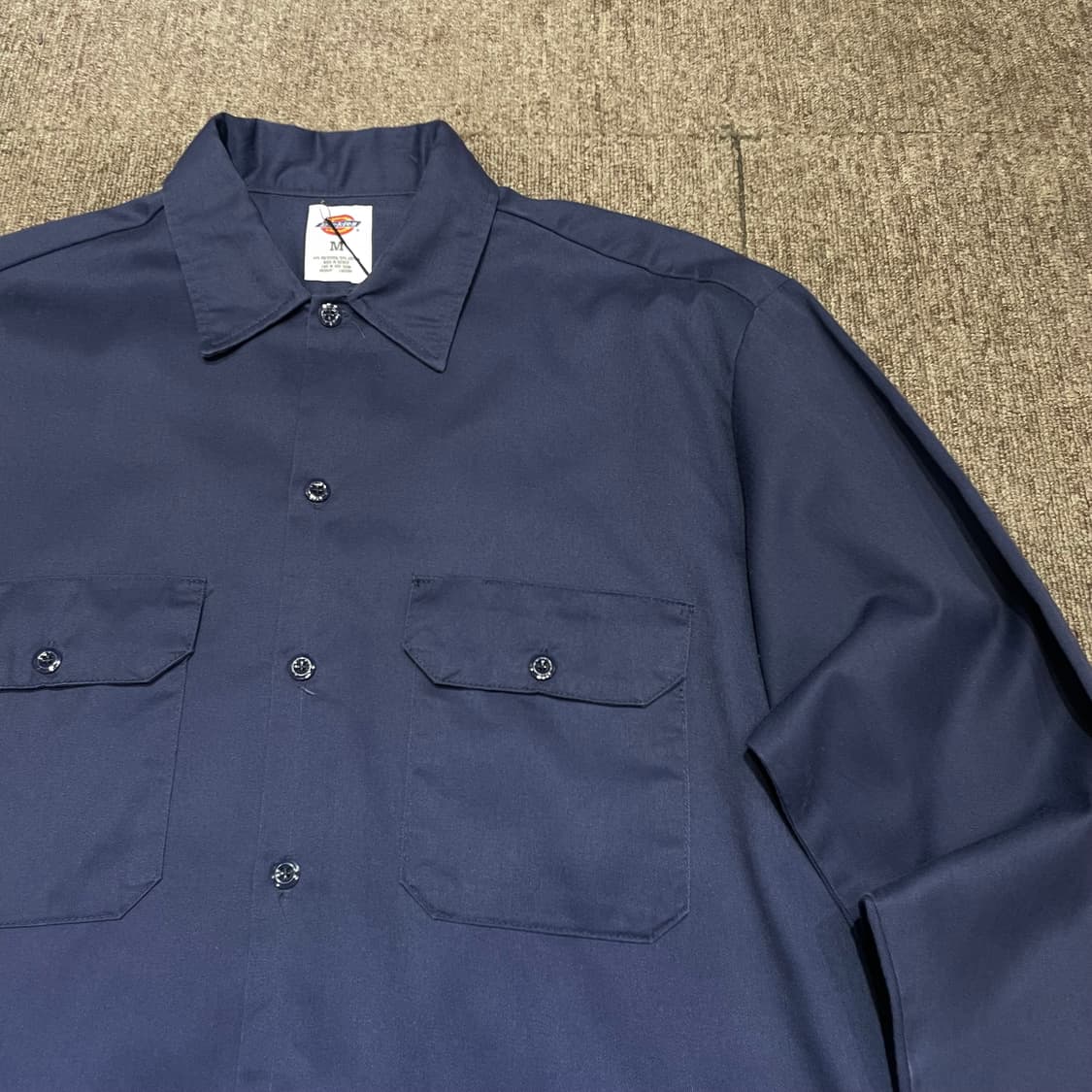 (M) Dickies 디키즈 워크 셔츠 네이비 상품이미지3