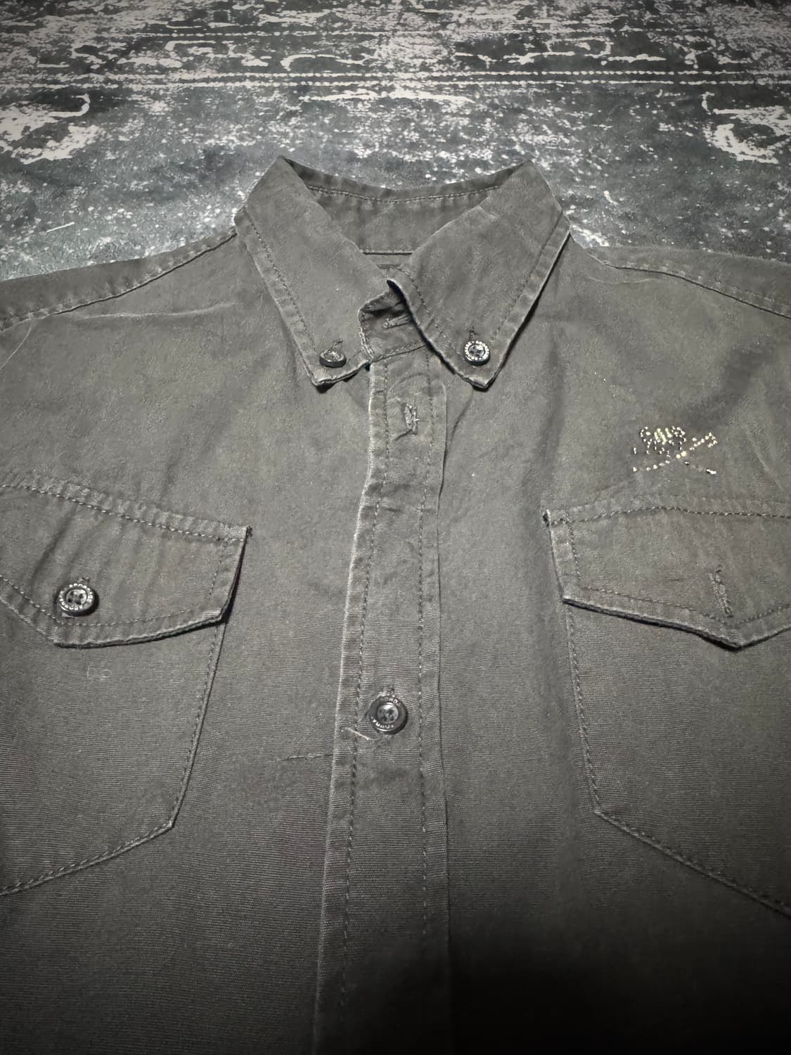 00s Mode skull-printed black shirt 상품이미지3