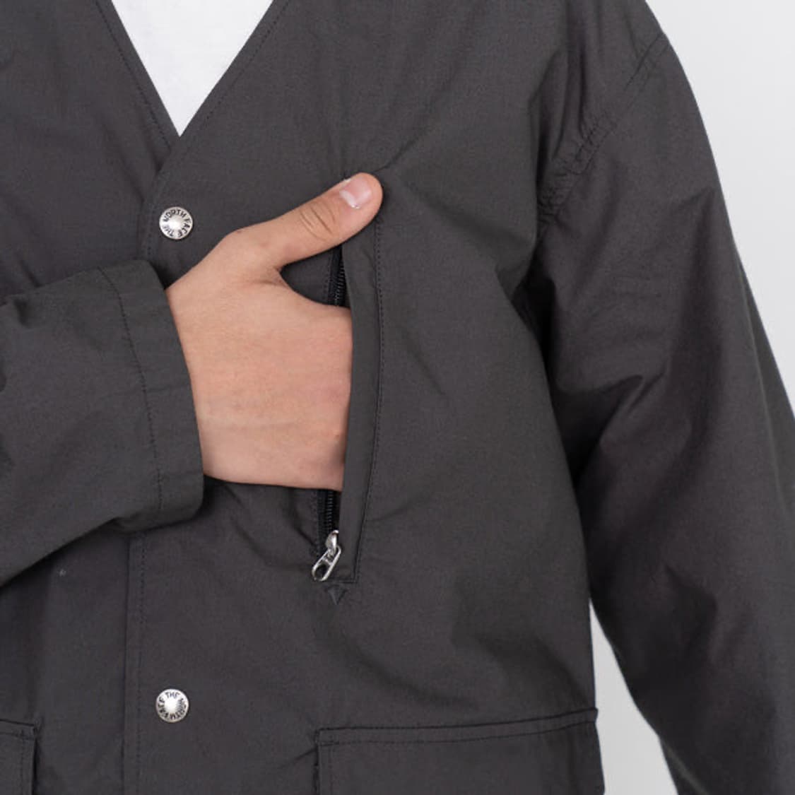 [L][100] 노스페이스 퍼플라벨 미드웨이트 호버 필드 가디건 그레이 상품이미지10