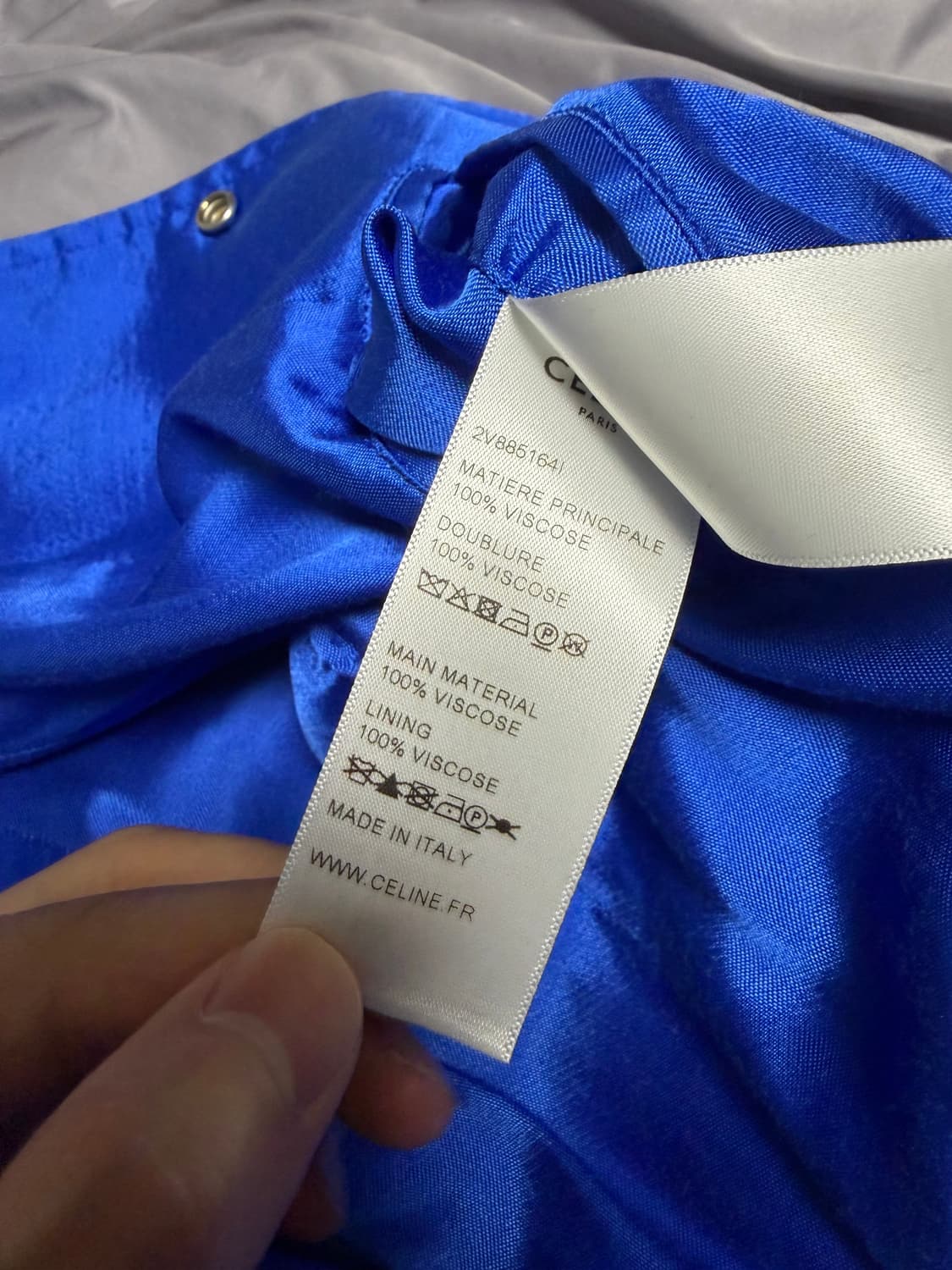 셀린느 블루 스타디움 봄버 자켓 상품이미지7