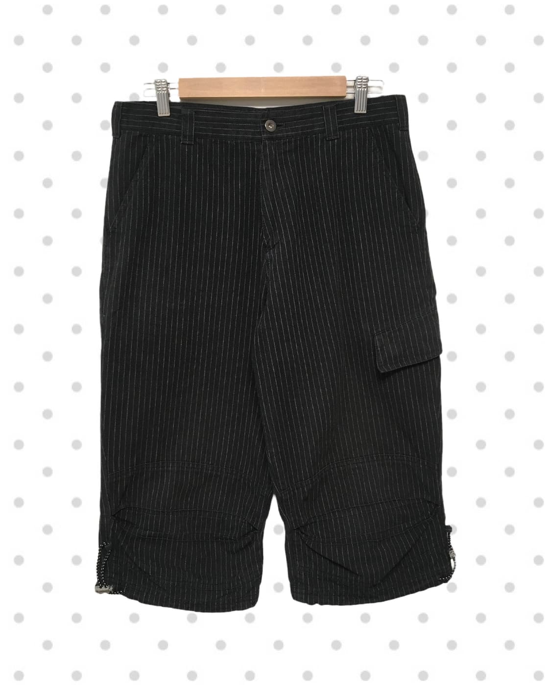 vintage pinstripe cargo pants black 상품이미지6